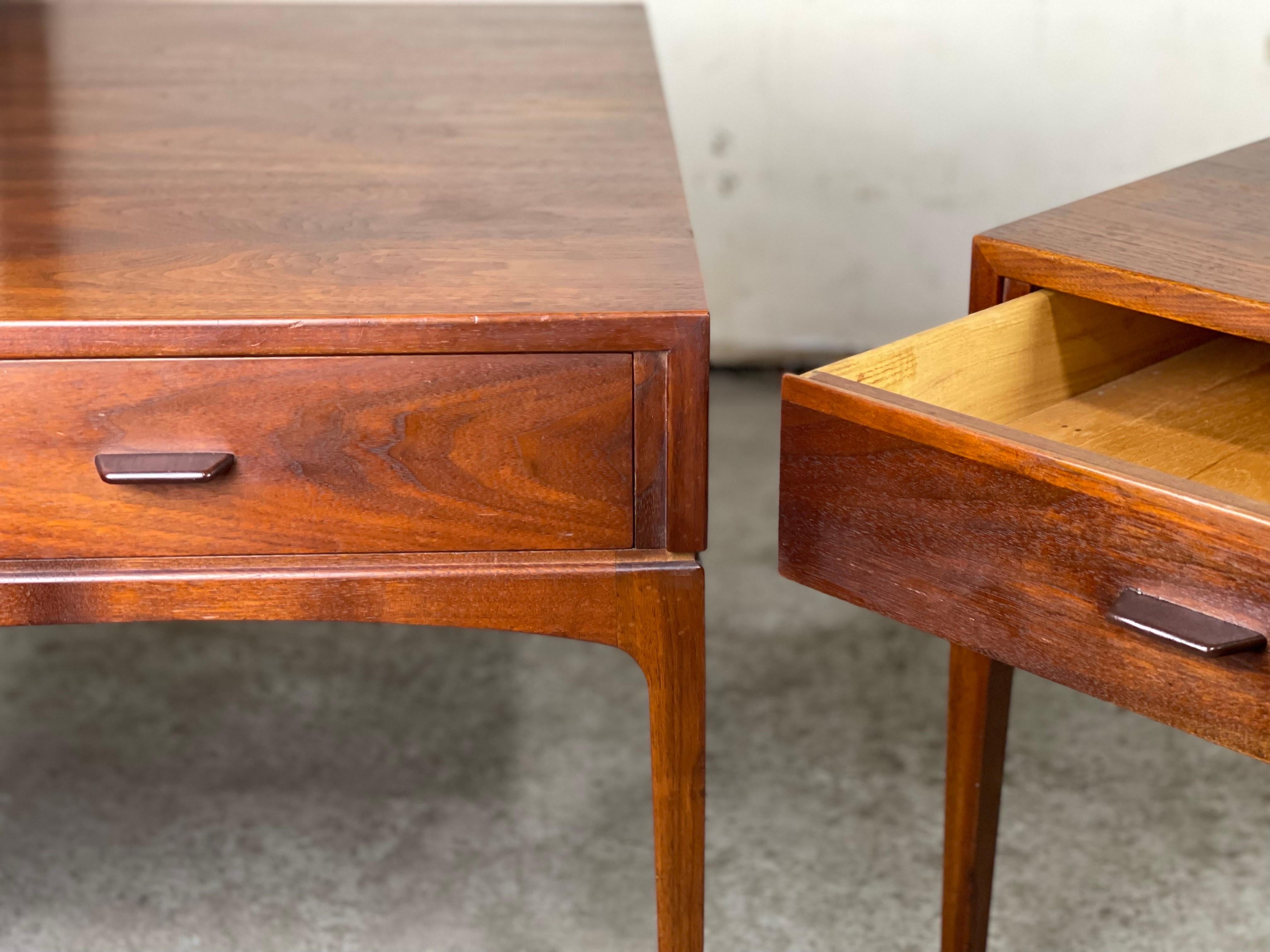 Rare Set of Mid-Century Modern Nightstands by Ace-Hi in Solid Walnut 10