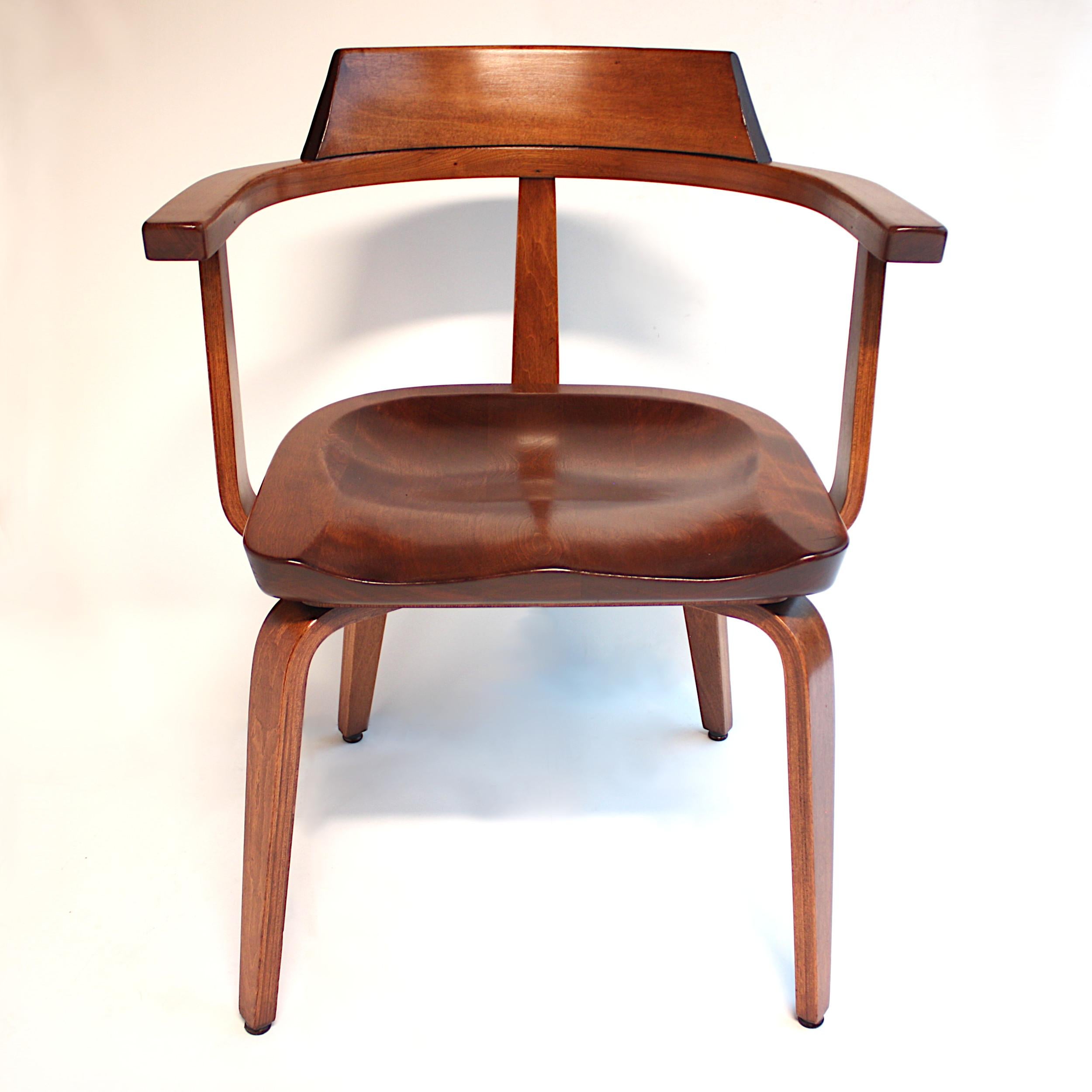 Mid-Century Modern W199 Bent-Wood Chairs by Walter Gropius for Thonet Bauhaus 2