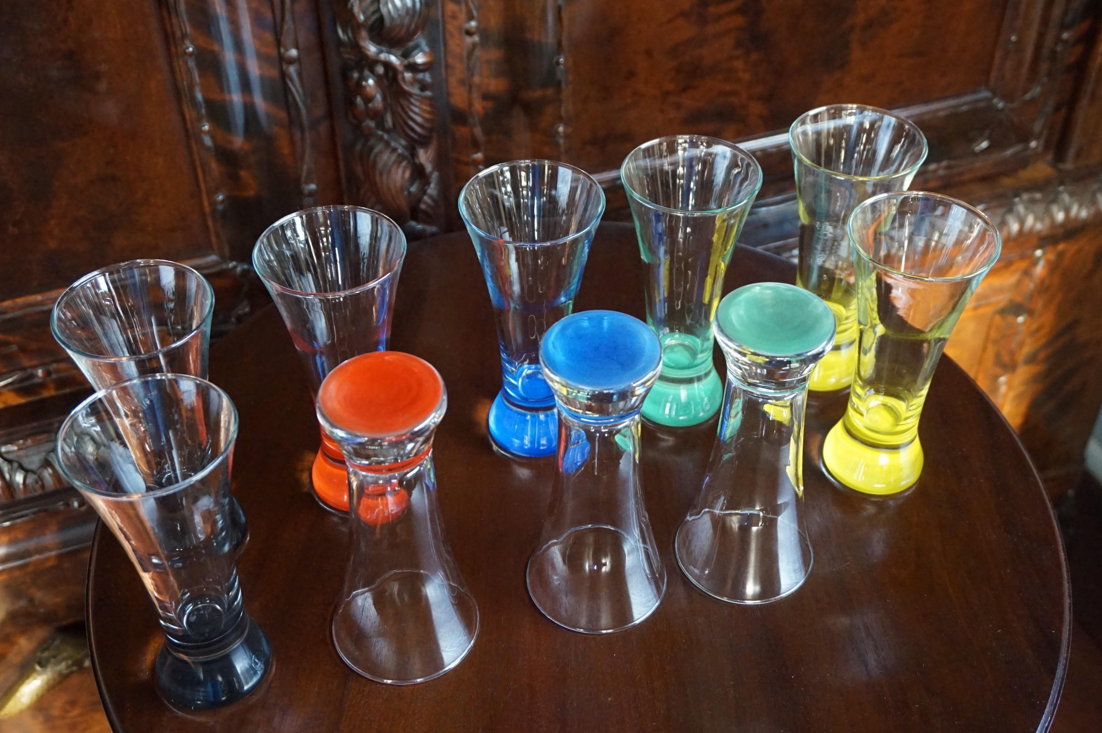 colourful glasses drinking