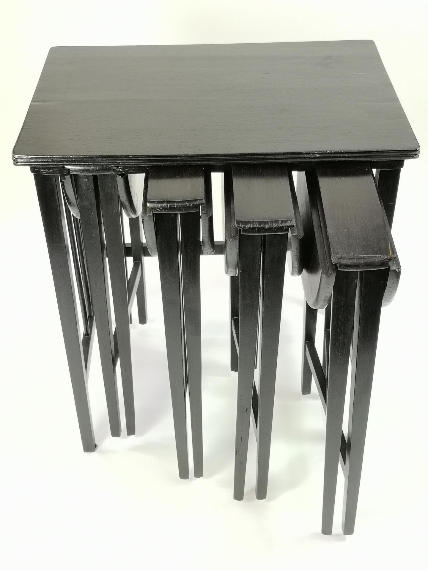 Vienna Secession Rare Set of Openable Nesting Tables From Vienna by Mundus, 1910's For Sale