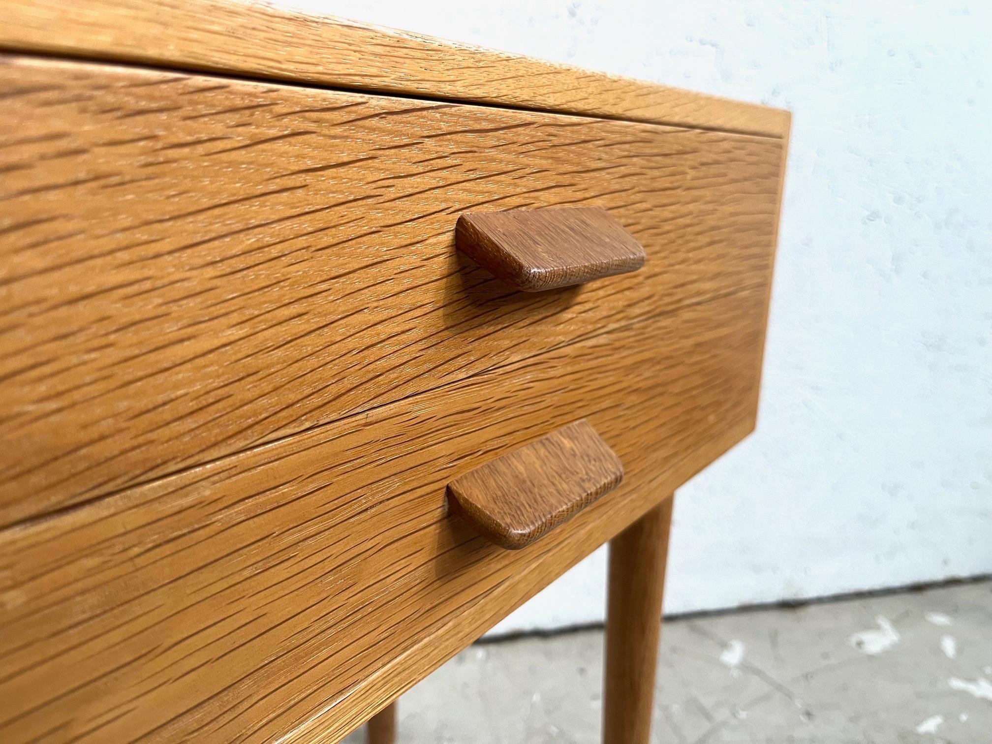 Oak Rare set of original well preserved Poul Volther oak nightstands from the 1960´s For Sale