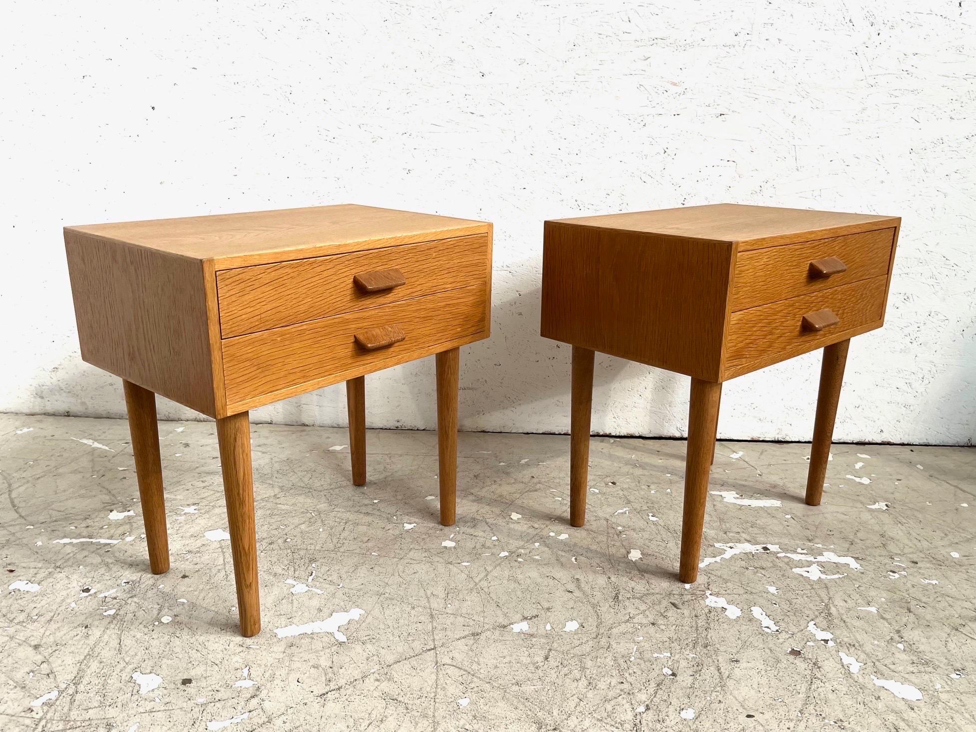 Rare set of original well preserved Poul Volther oak nightstands from the 1960´s For Sale 2
