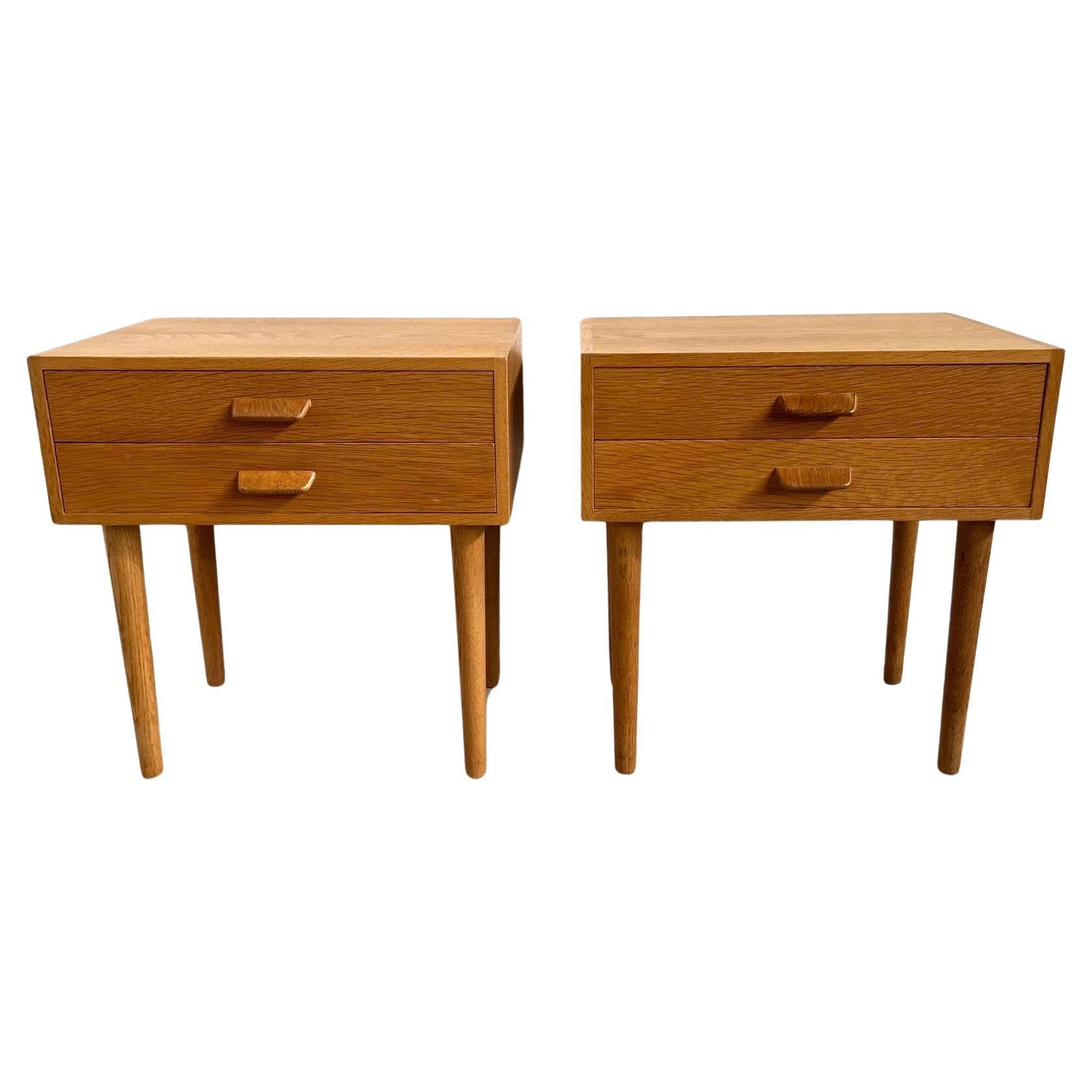 Rare set of original well preserved Poul Volther oak nightstands from the 1960´s