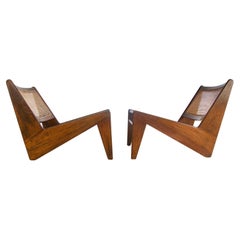 Rare ensemble de chaises Kangourou de Pierre Jeanneret 