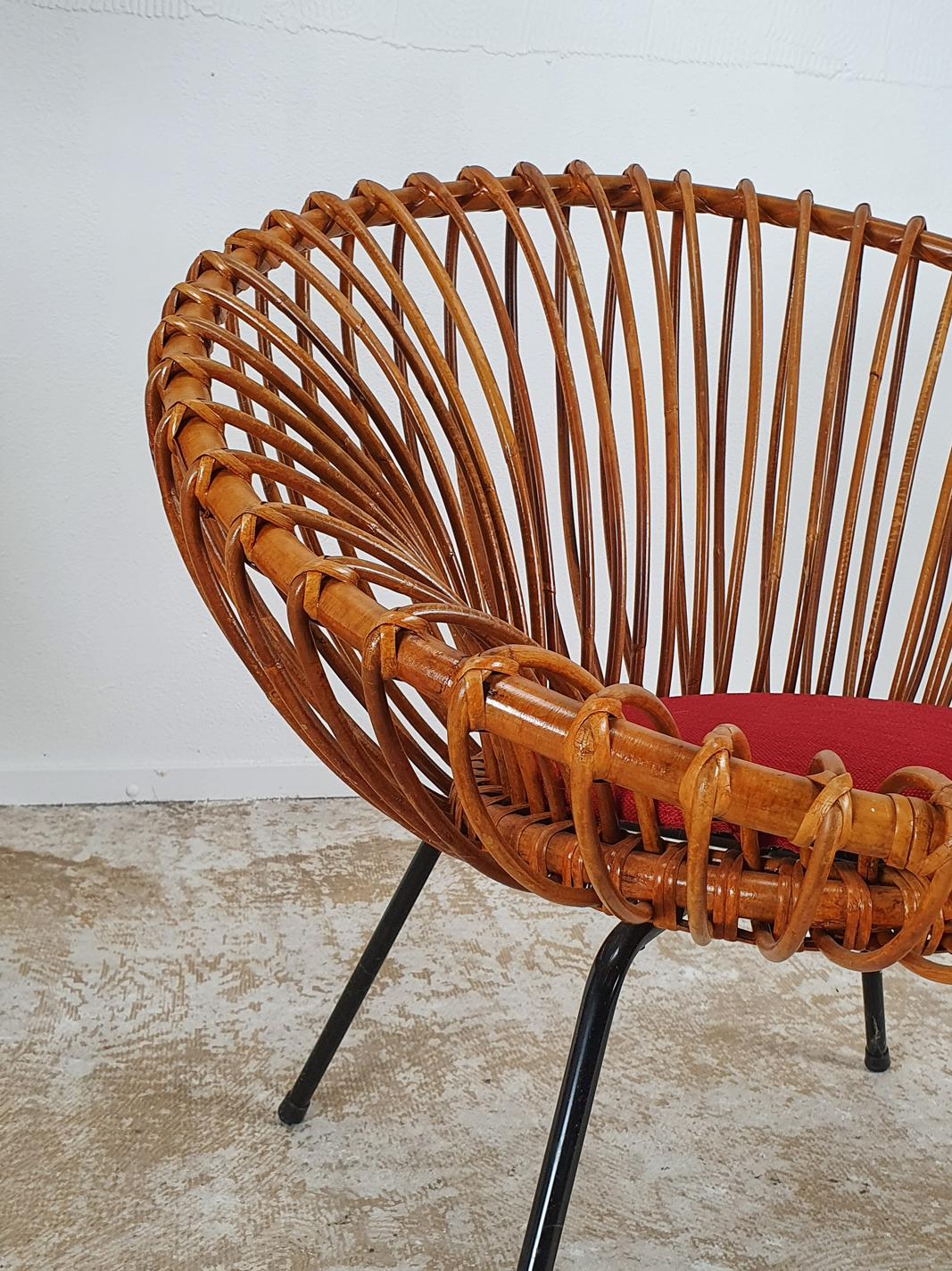 Rare Set of Rattan Chairs by Rohé Noordwolde In Good Condition In Antwerp, BE