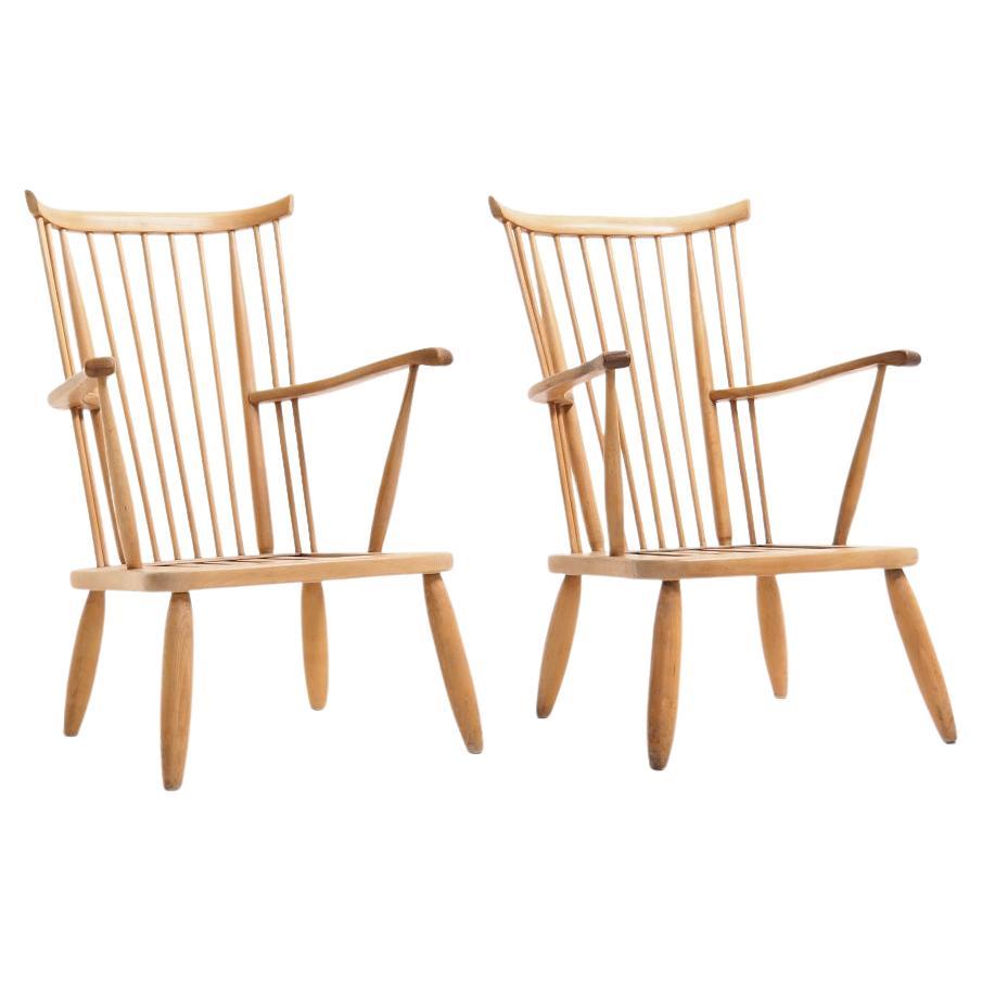 Rare Set of Shaker Styled Wingback Chairs