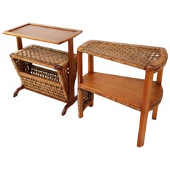 Rare Set of Side Table and Magazine Table in the Style of Clara Porset