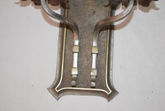 Rare set of six 1920's brass and silver sconces