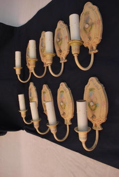 Rare set of six 1920's sconces