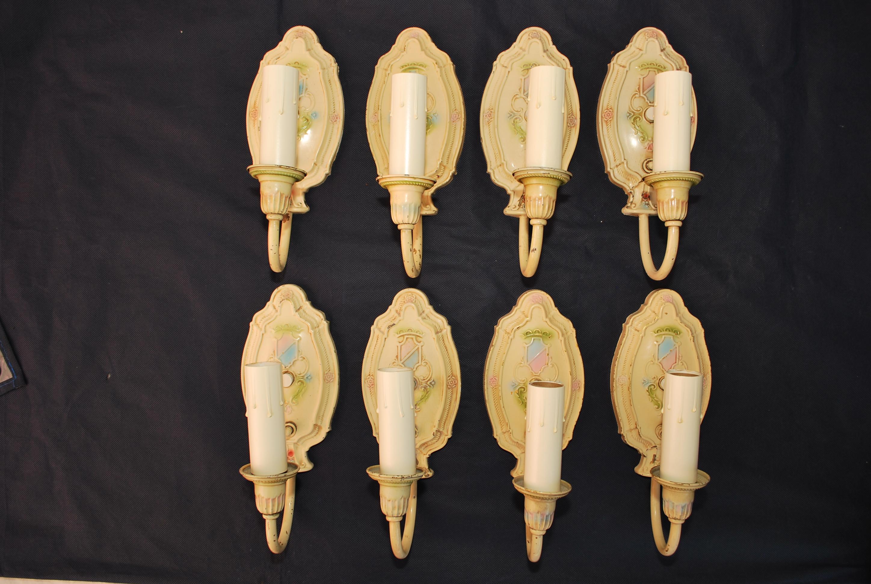 Rare set of six 1920's sconces In Good Condition For Sale In Los Angeles, CA