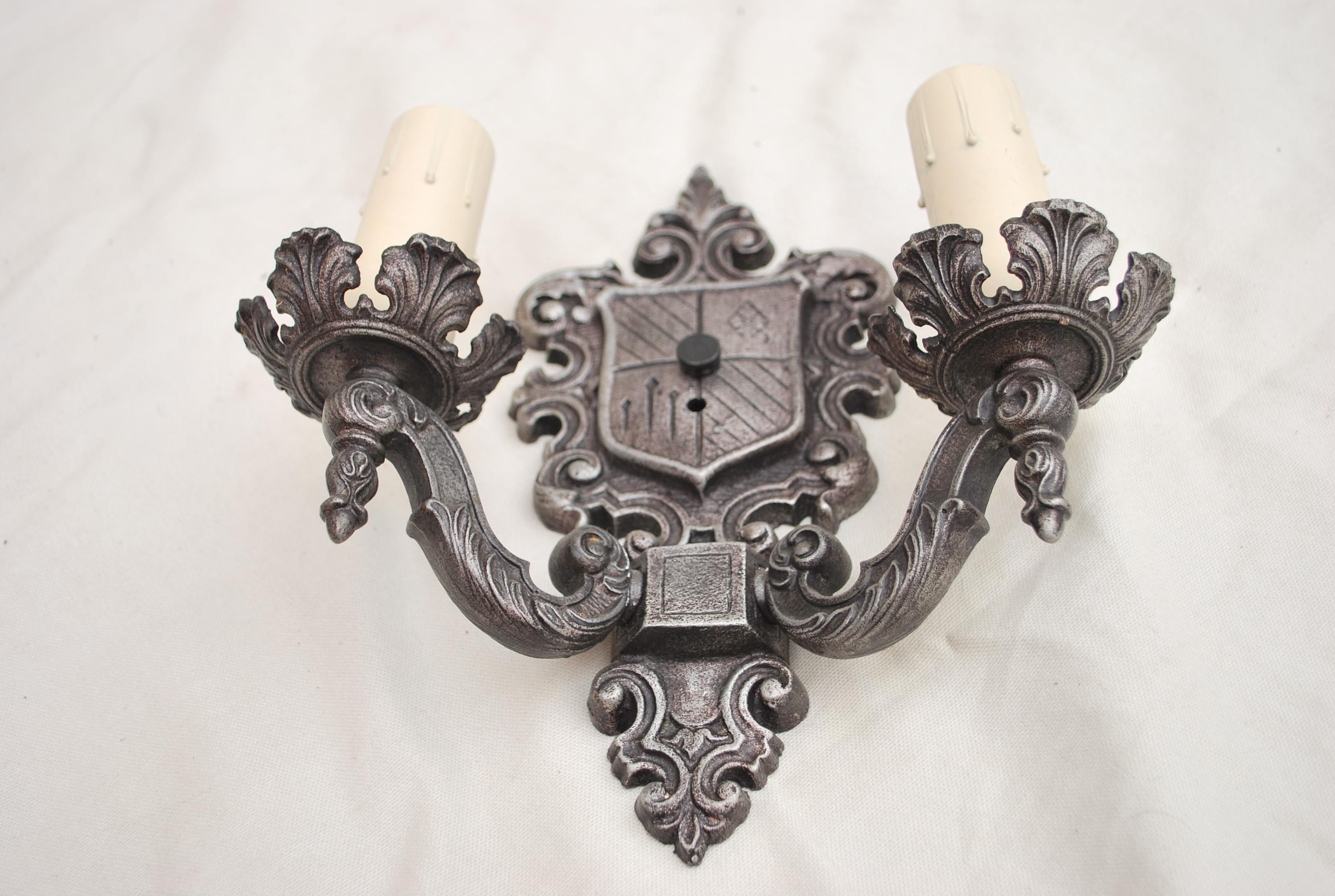 Early 20th Century Rare Set of Six 1920s Sconces For Sale