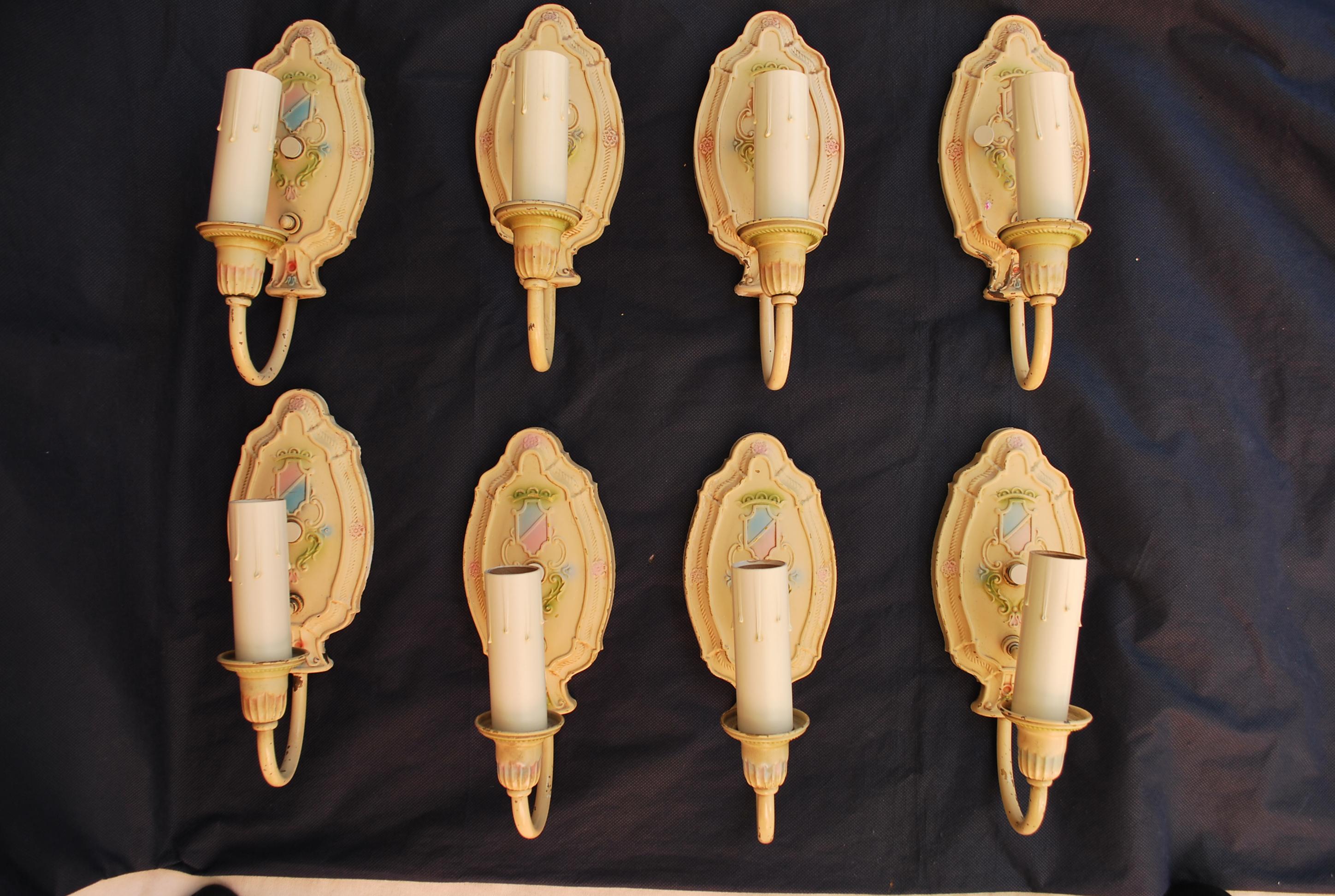 Early 20th Century Rare set of six 1920's sconces For Sale