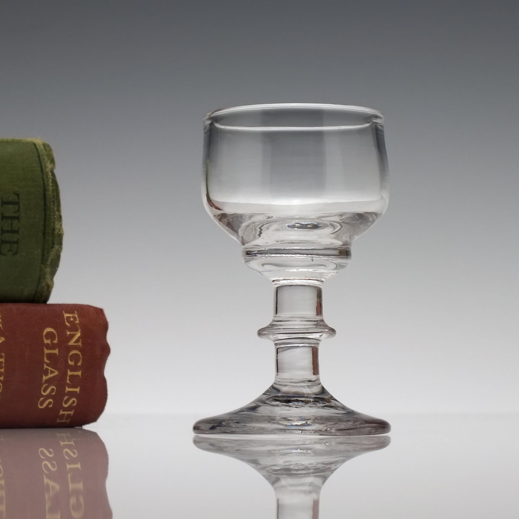 Rare Set of Six 19th Century Whiskey Dram Glasses, circa 1800 2