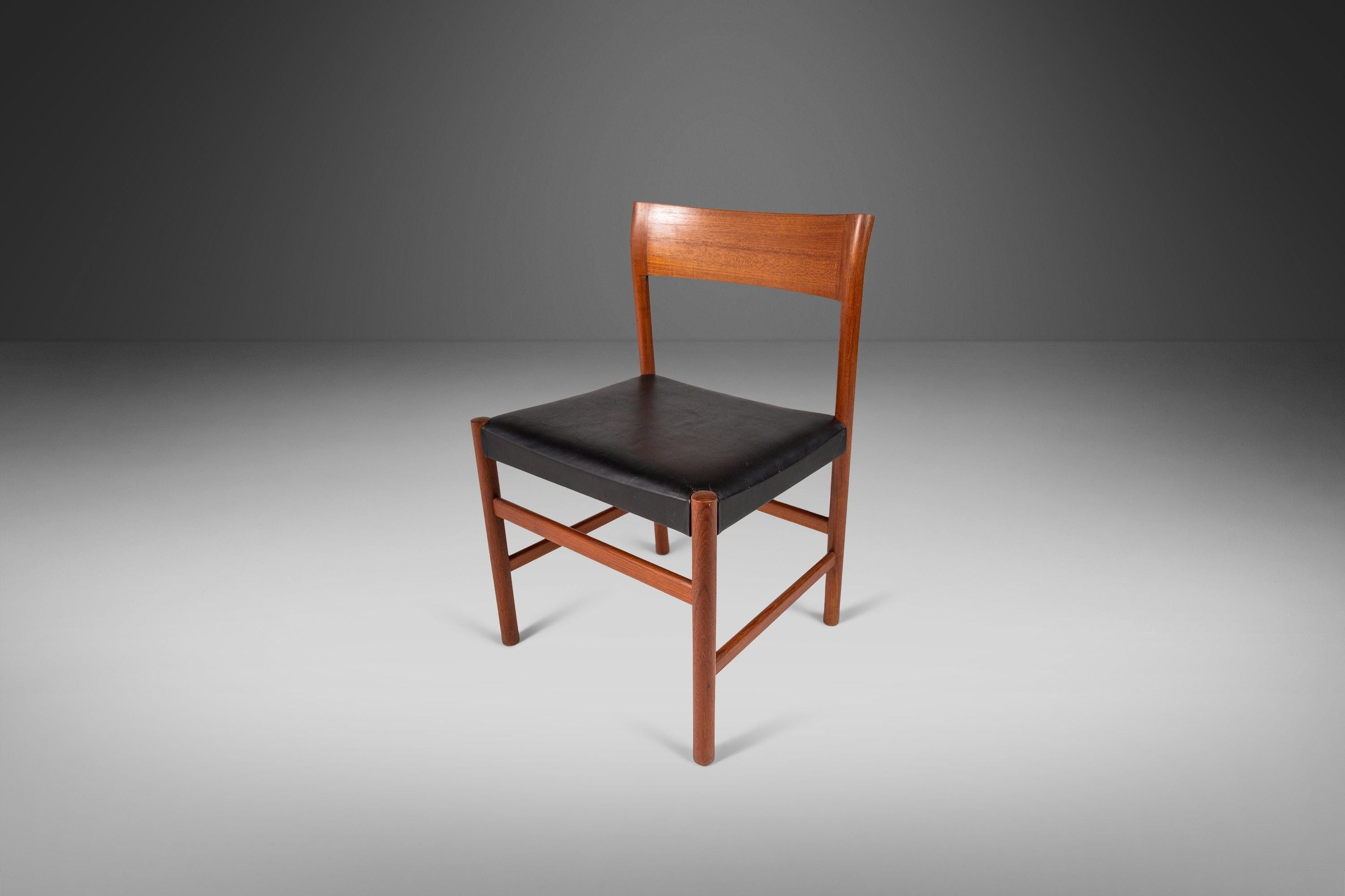Satz von sechs ''6'' Esszimmerstühlen „Modell 9'' von Arne Halvorsen für L. Jacobsen, 1960er Jahre (Skandinavische Moderne) im Angebot