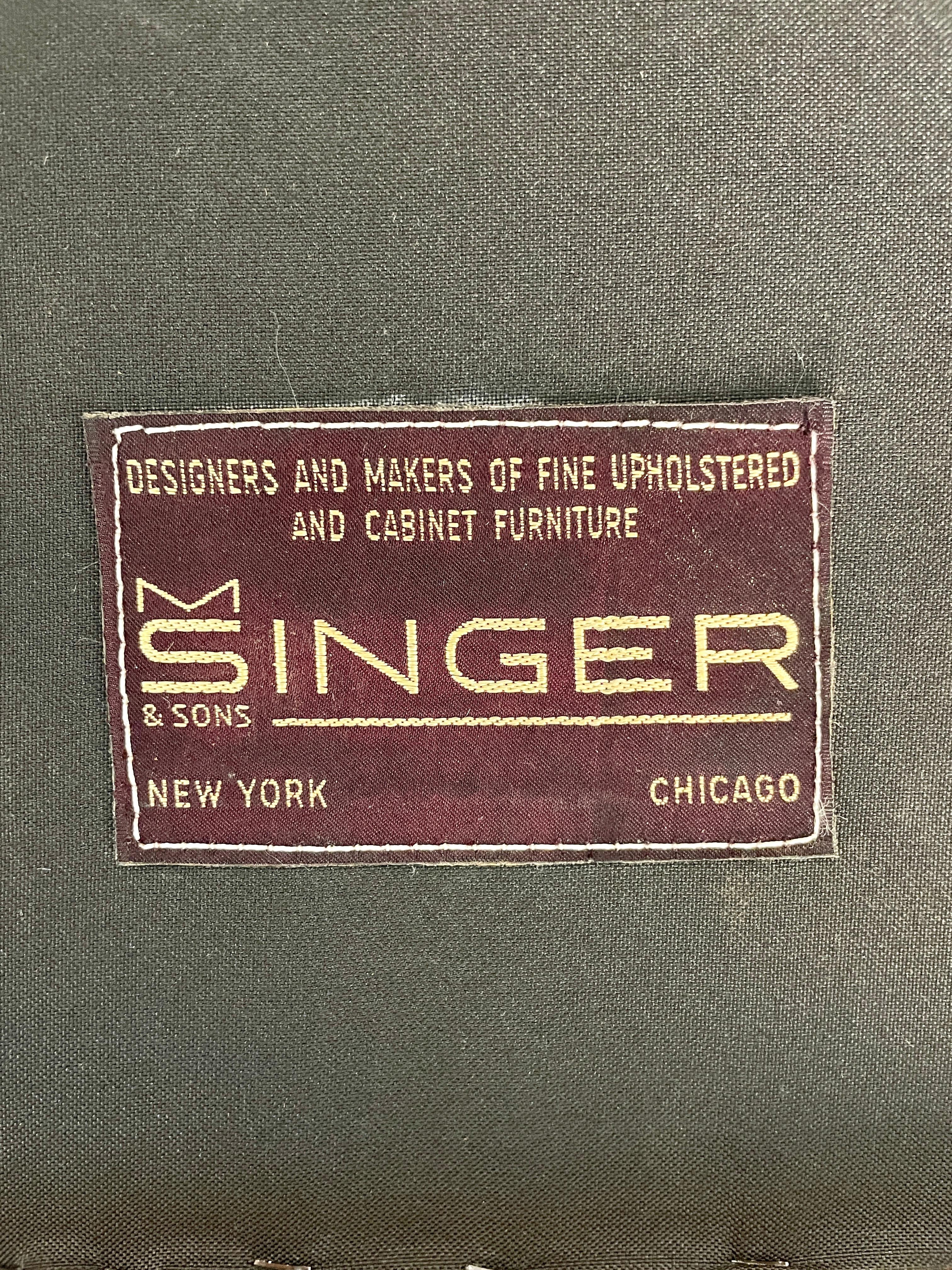 Mid-Century moderno Raro set di sei sedie da pranzo Carlo De Carli in noce per Singer and Sons in vendita