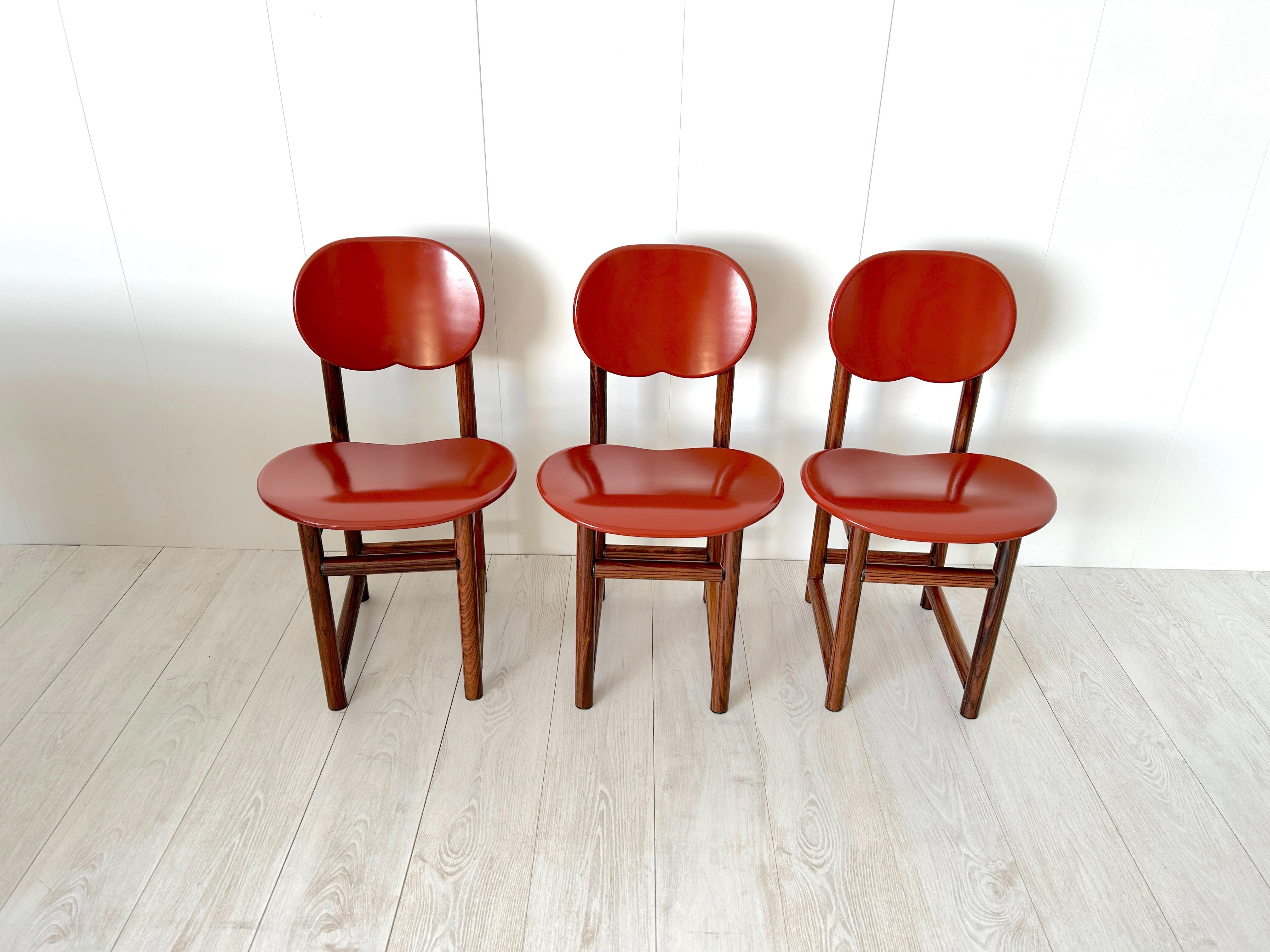 Rare Set of Six Chairs by Afra E Tobia Scarpa, New Harmony Collection, Maxalto For Sale 3