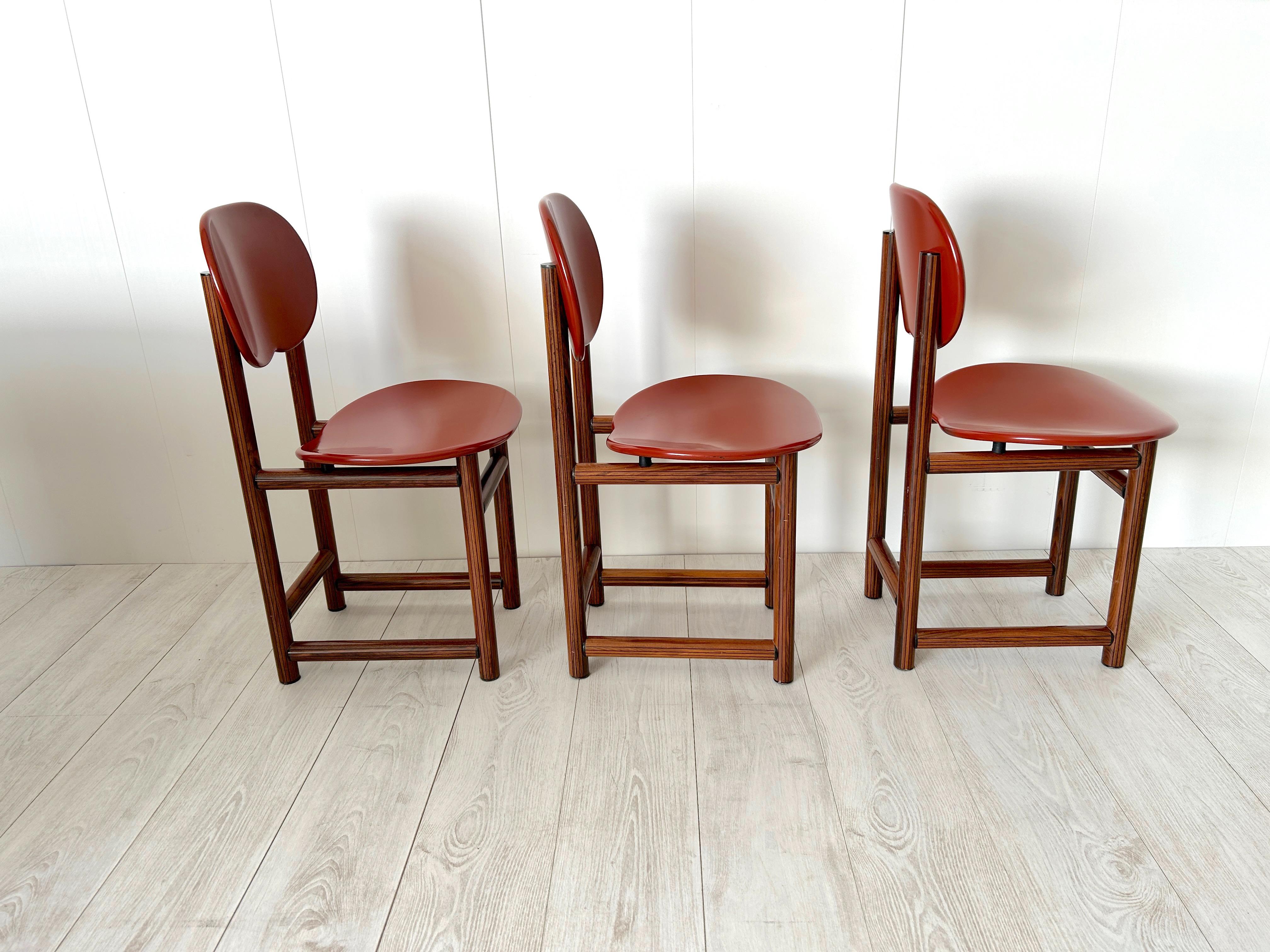Rare Set of Six Chairs by Afra E Tobia Scarpa, New Harmony Collection, Maxalto For Sale 4