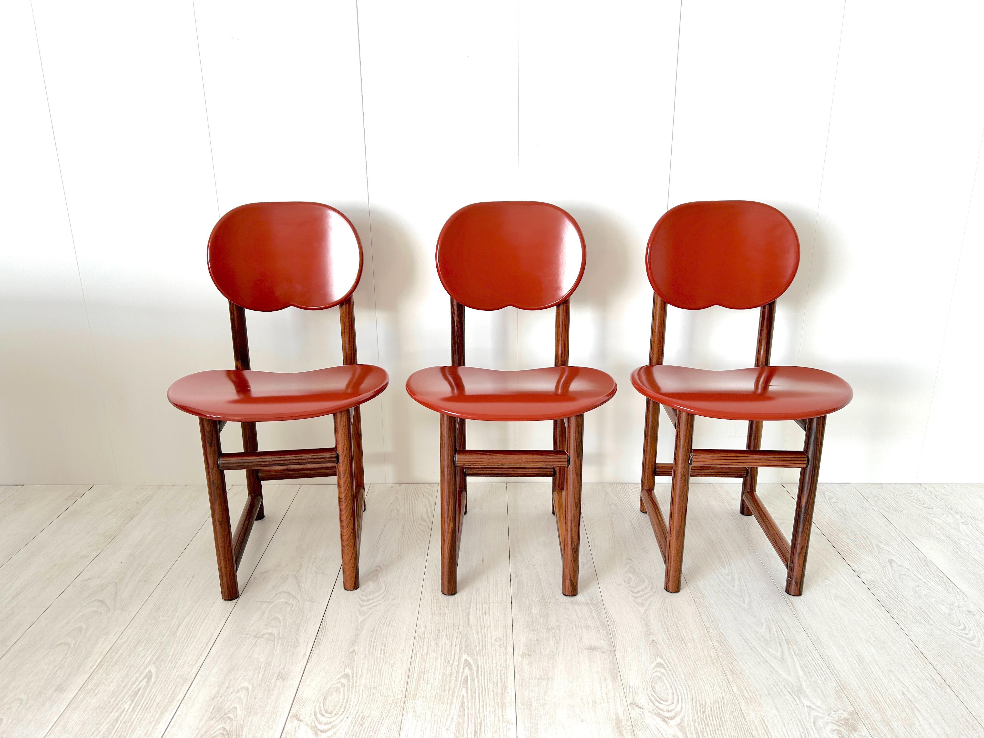 Rare Set of Six Chairs by Afra E Tobia Scarpa, New Harmony Collection, Maxalto For Sale 2