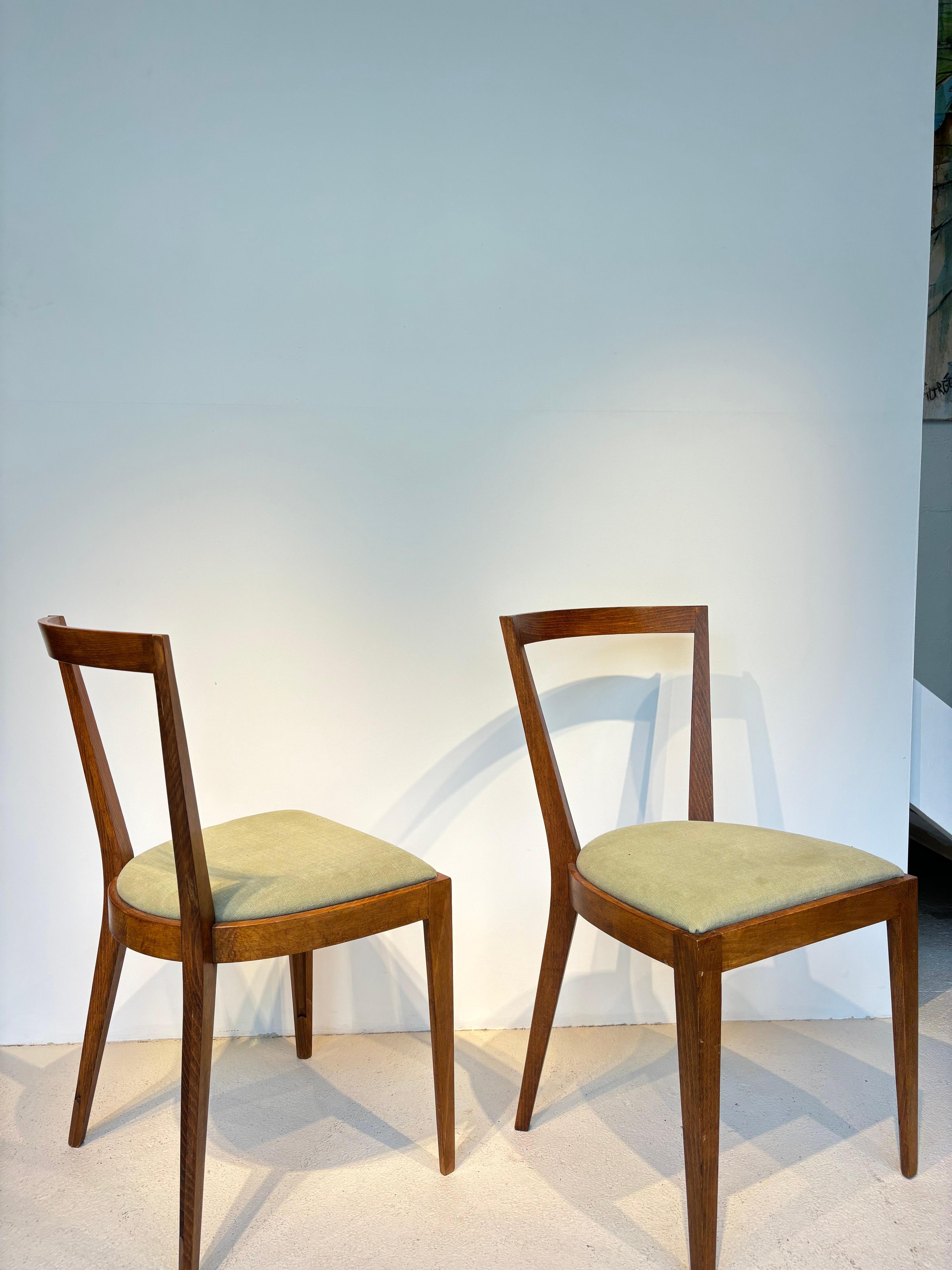 Mid-Century Modern Rare ensemble de six chaises de Gio Ponti modèle 504 circa 1943 en vente