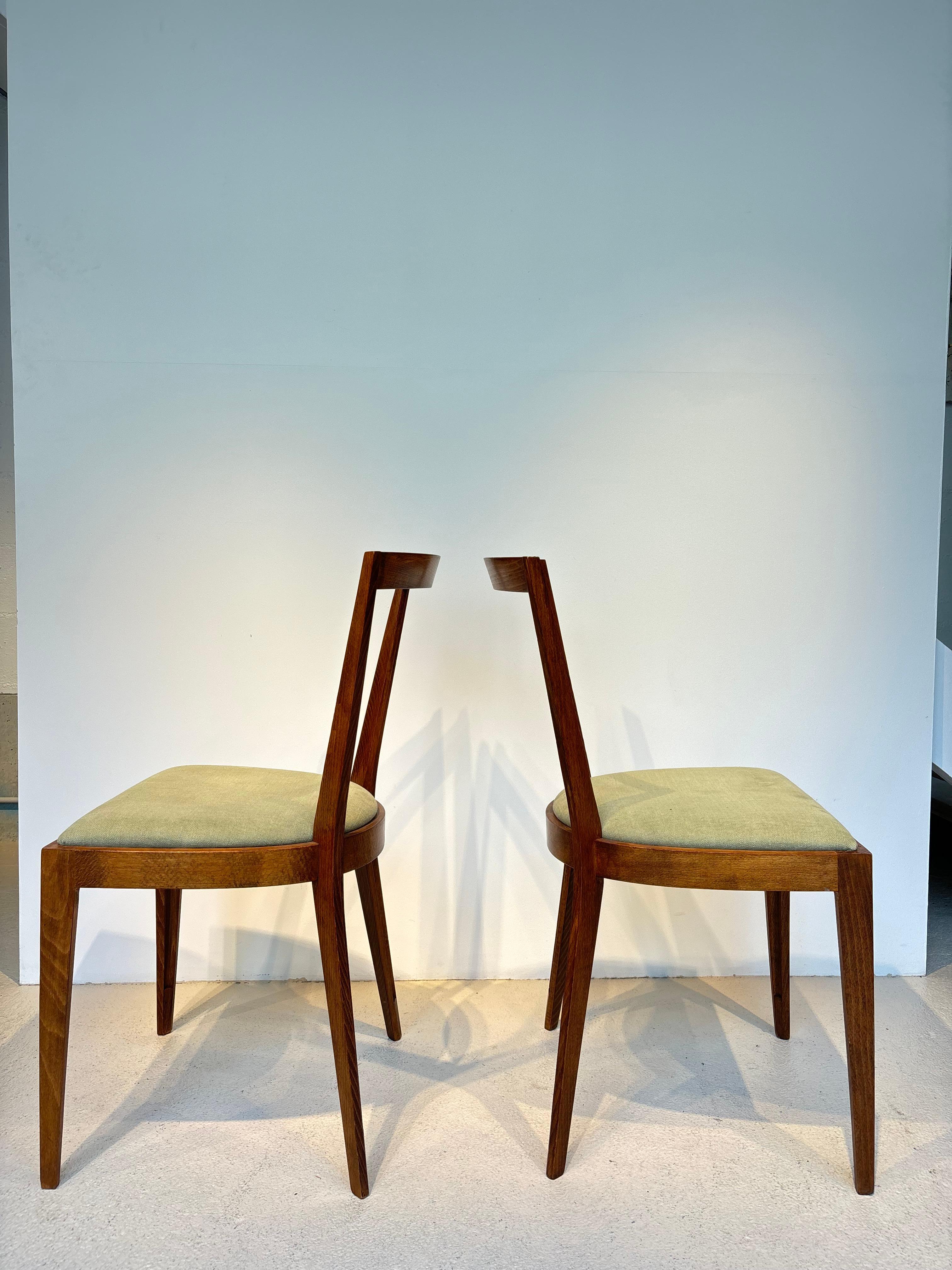 Rare ensemble de six chaises de Gio Ponti modèle 504 circa 1943 Bon état - En vente à SAINT-OUEN-SUR-SEINE, FR