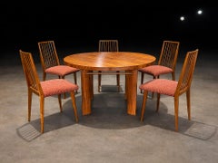 Rare Set of Six Dining Chairs by Joaquim Tenreiro in Caviúna Wood, Brazil, 1950s