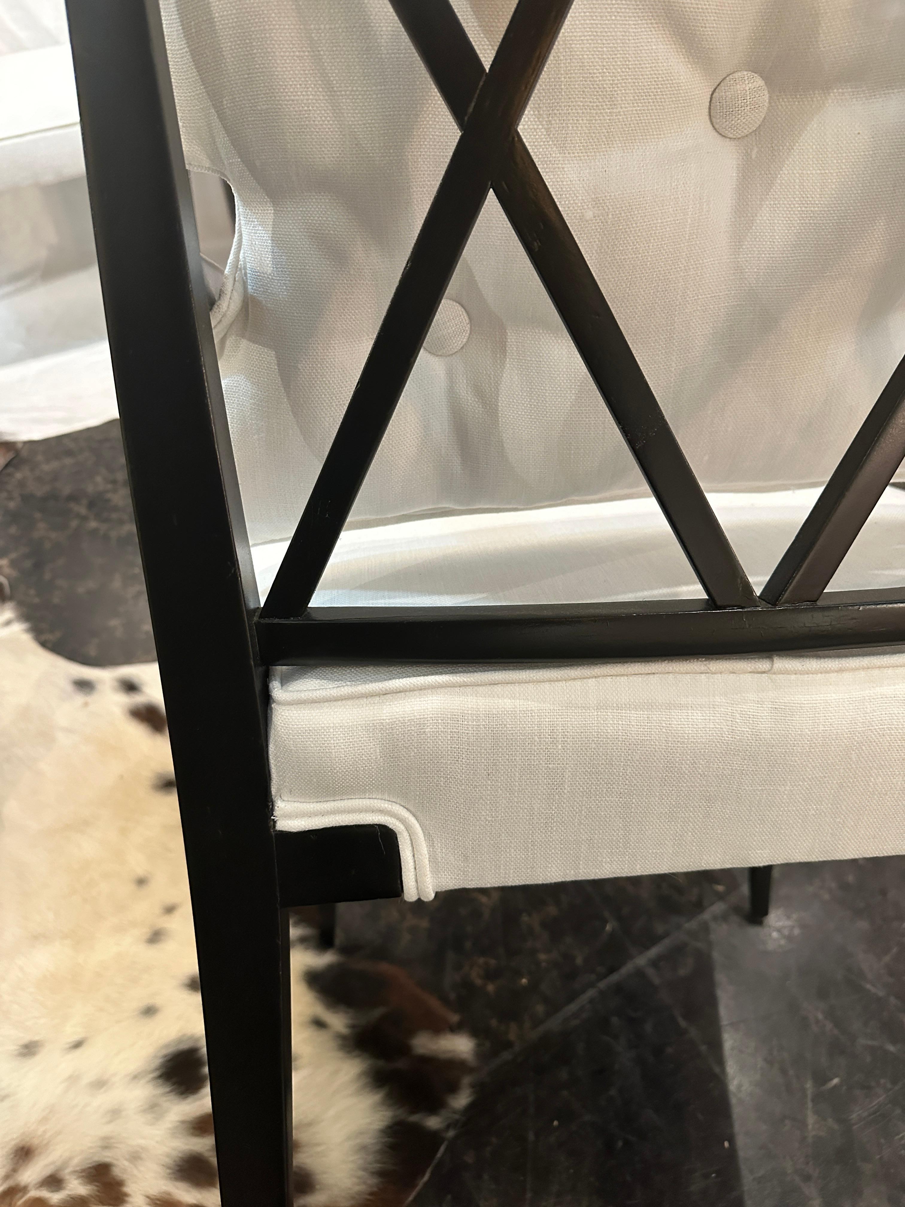 XX secolo Raro set di sei sedie da pranzo doppie x di Tommi Parzinger in vendita