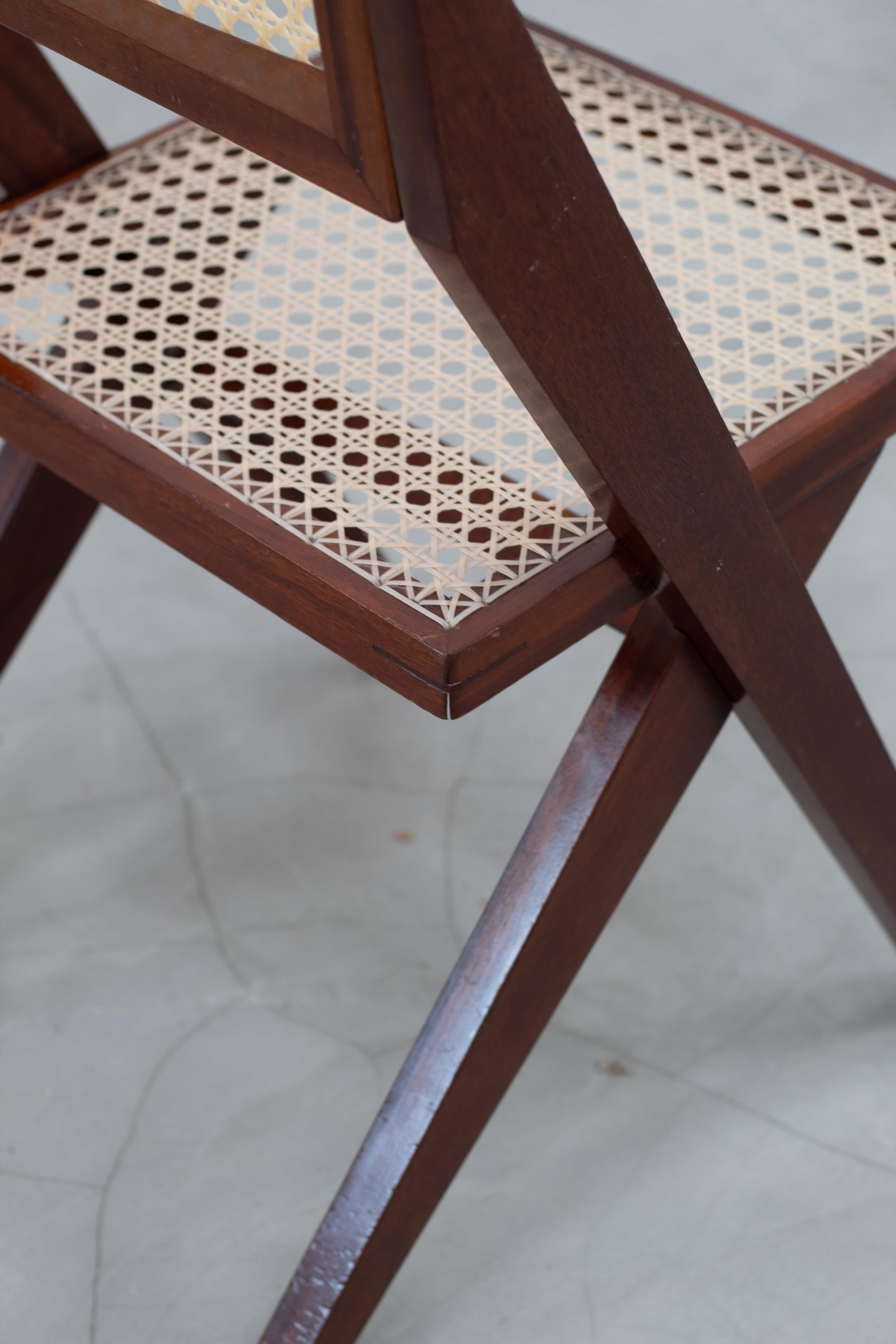 Rare Set of Six Móveis Cimo Library-Style Chairs, Brazil, 1970s For Sale 5