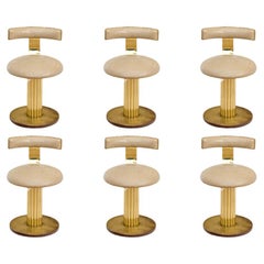 Raro juego de seis sillas de comedor de estilo postmoderno Design For Leisure