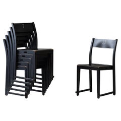Rare set of six stackable dining chairs by Sven Markelius, Sweden 1940s
