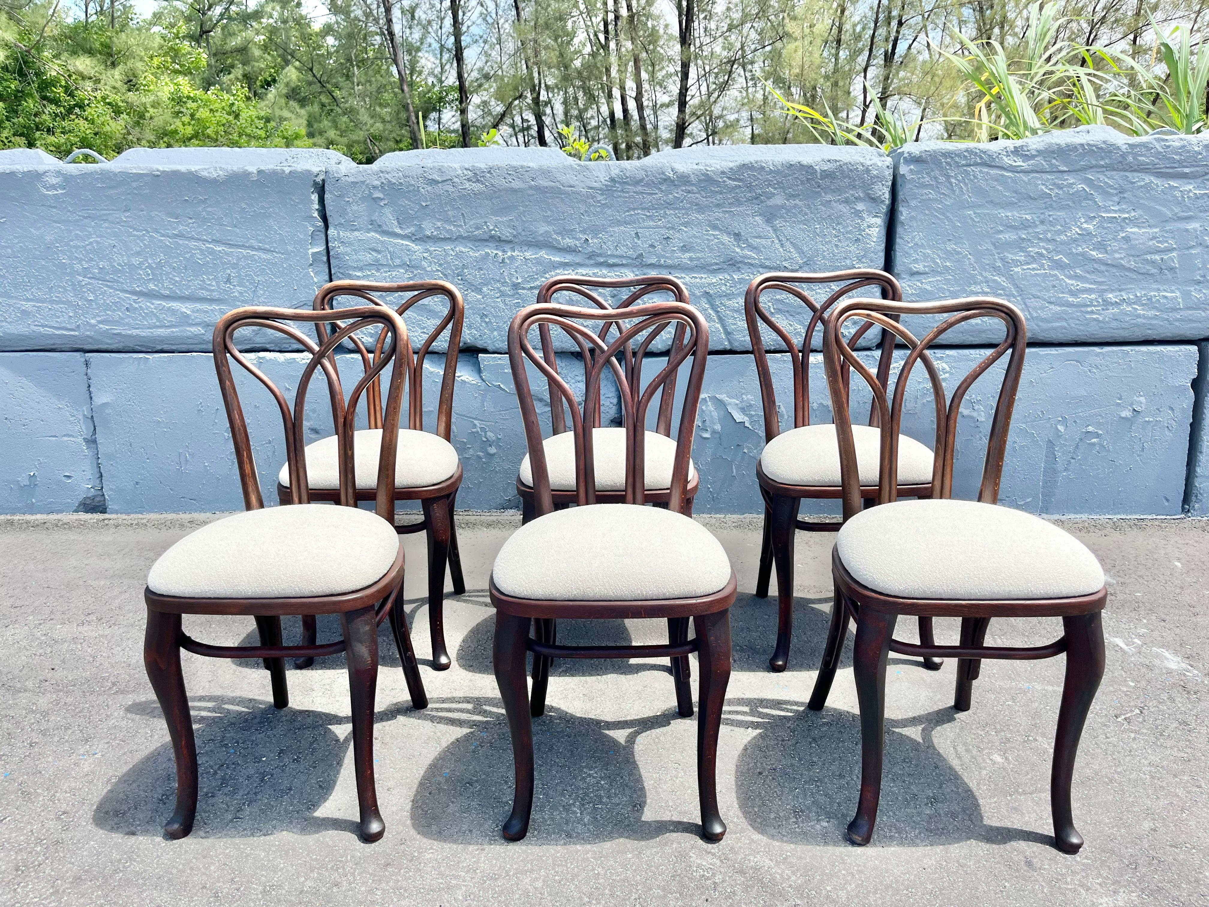 Rare Set of Six Beautiful Original Thonet Dining Chairs. Ready for a new home.