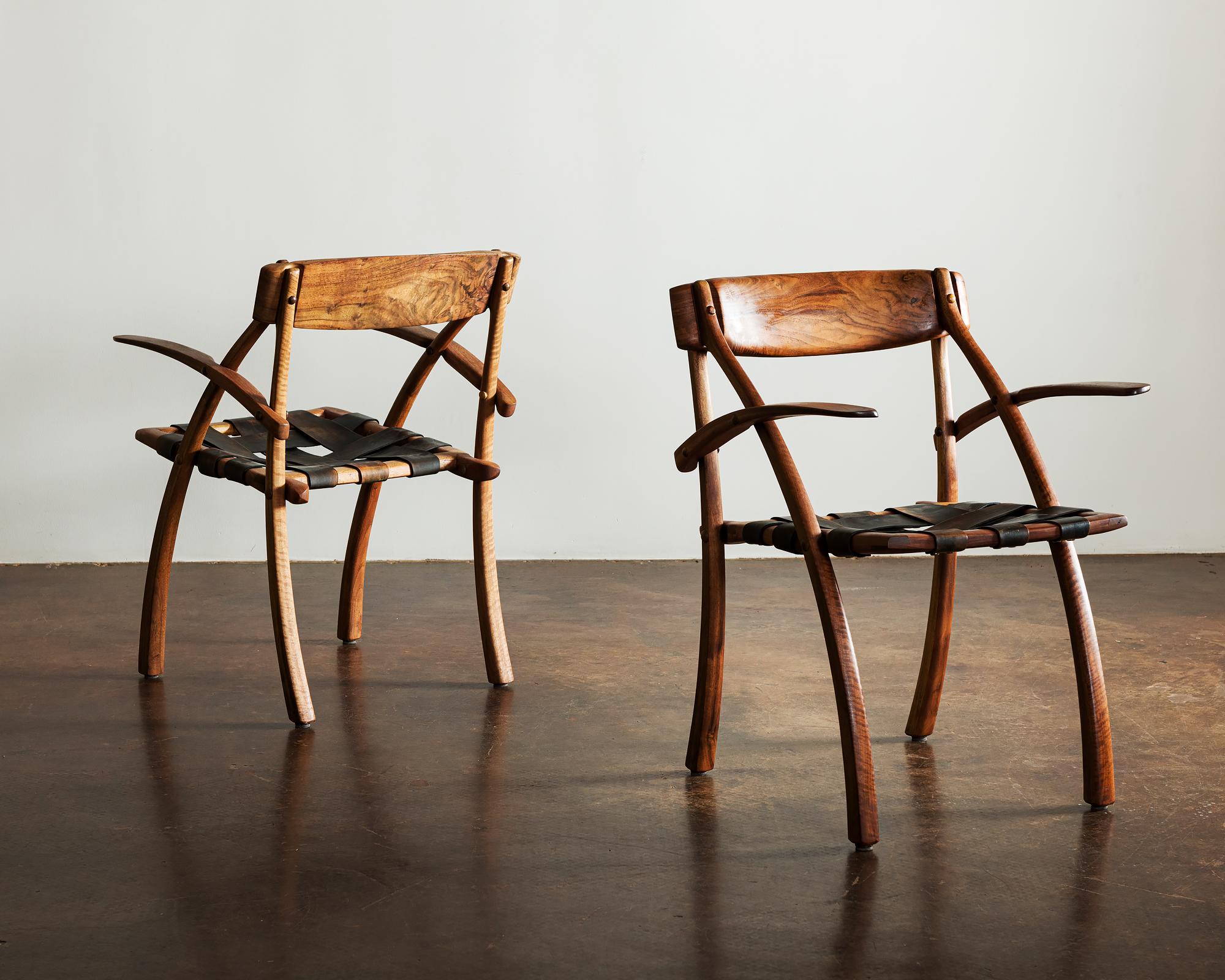 Organico moderno Raro set di sei sedie Wishbone di Arthur Espenet Carpenter, anni '70 in vendita