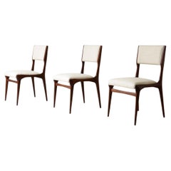 Rare set of six wood chairs model 585 designed by Carlo De Carli