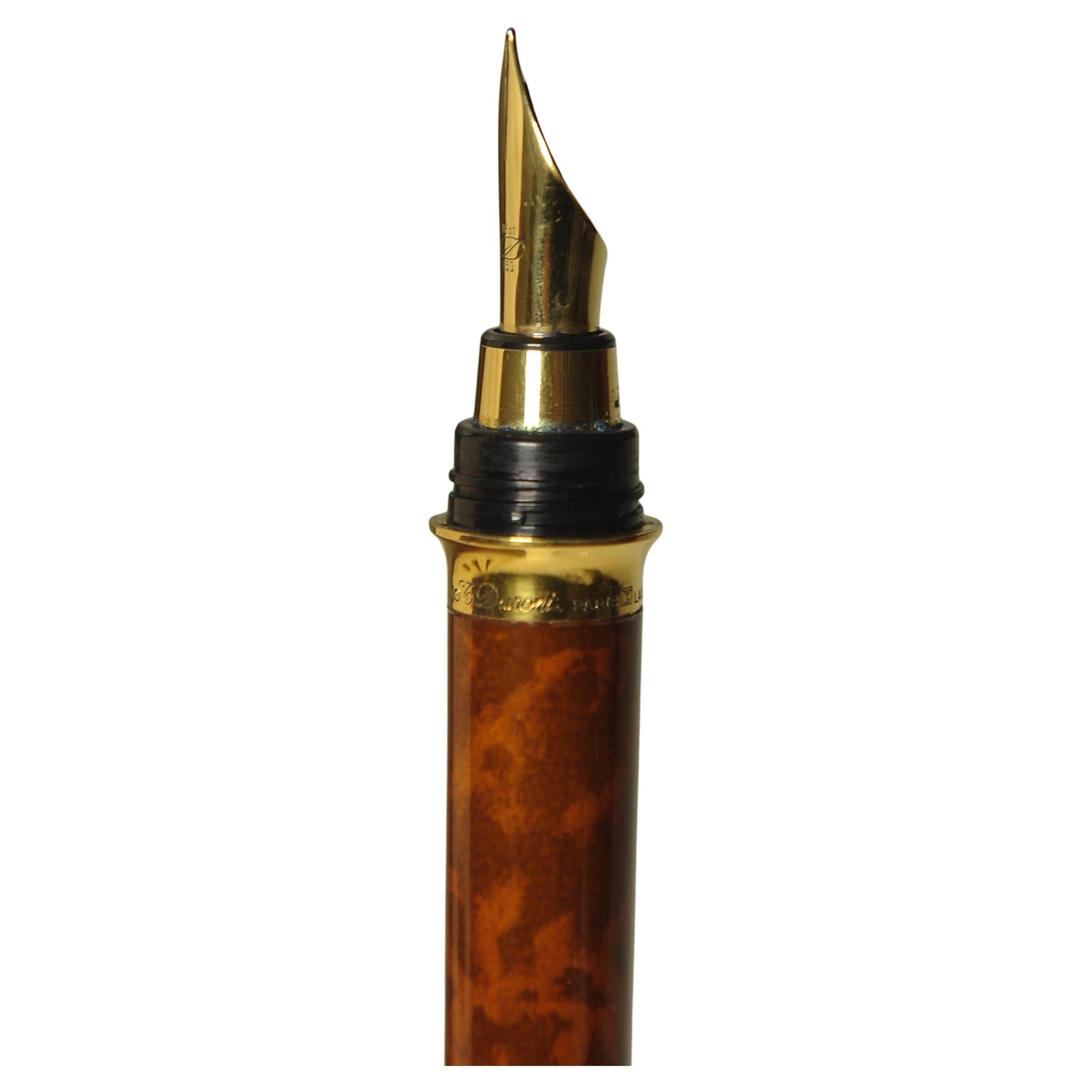 Seltener Satz von S.T DuPont of Paris Montparnasse Brown Marmor lackiert Schreibset im Zustand „Gut“ im Angebot in Reading, Berkshire