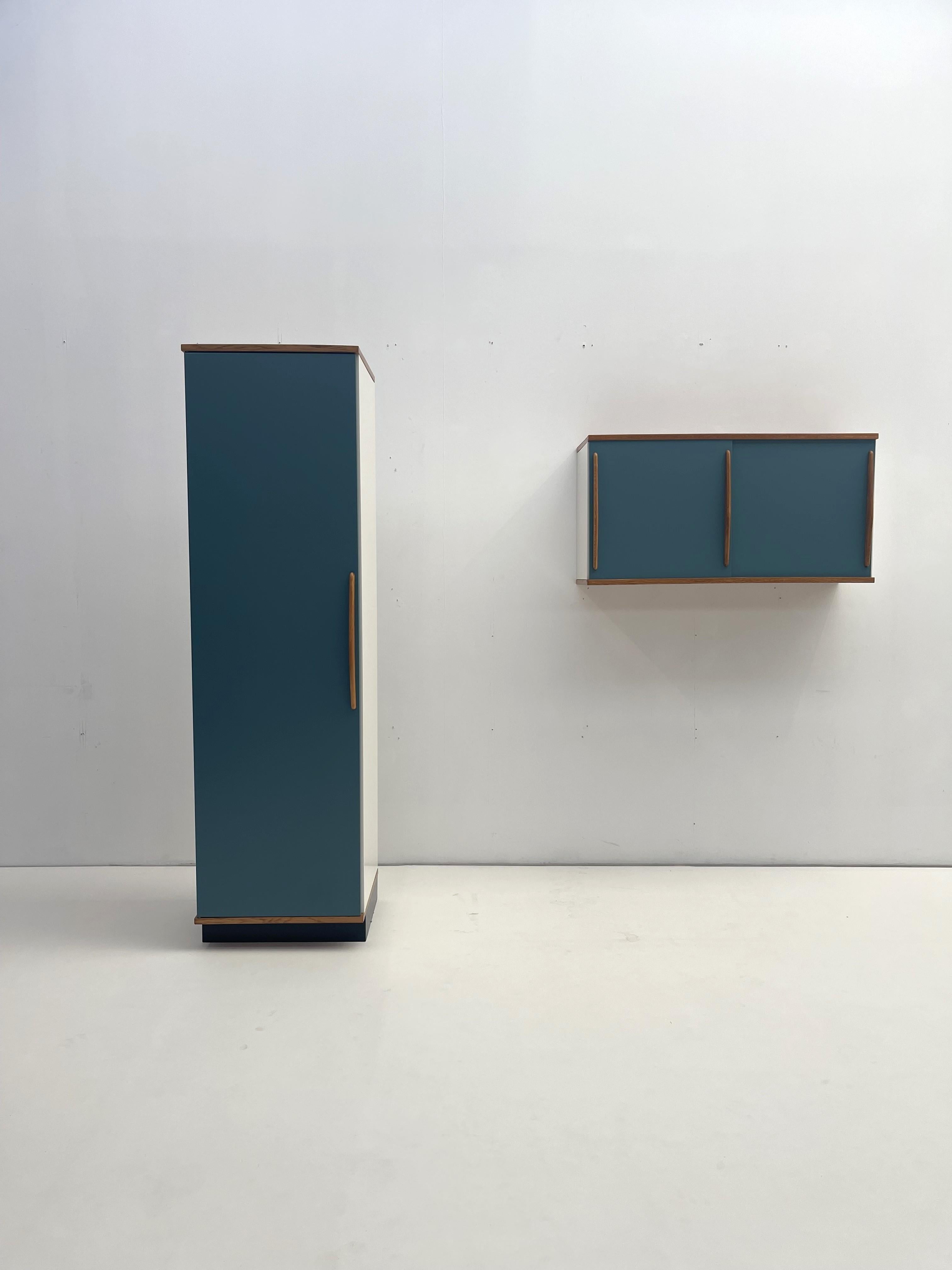 Industrial Rare set of storage cabinet from late 1950's by Willy Van der Meeren for Tubax For Sale