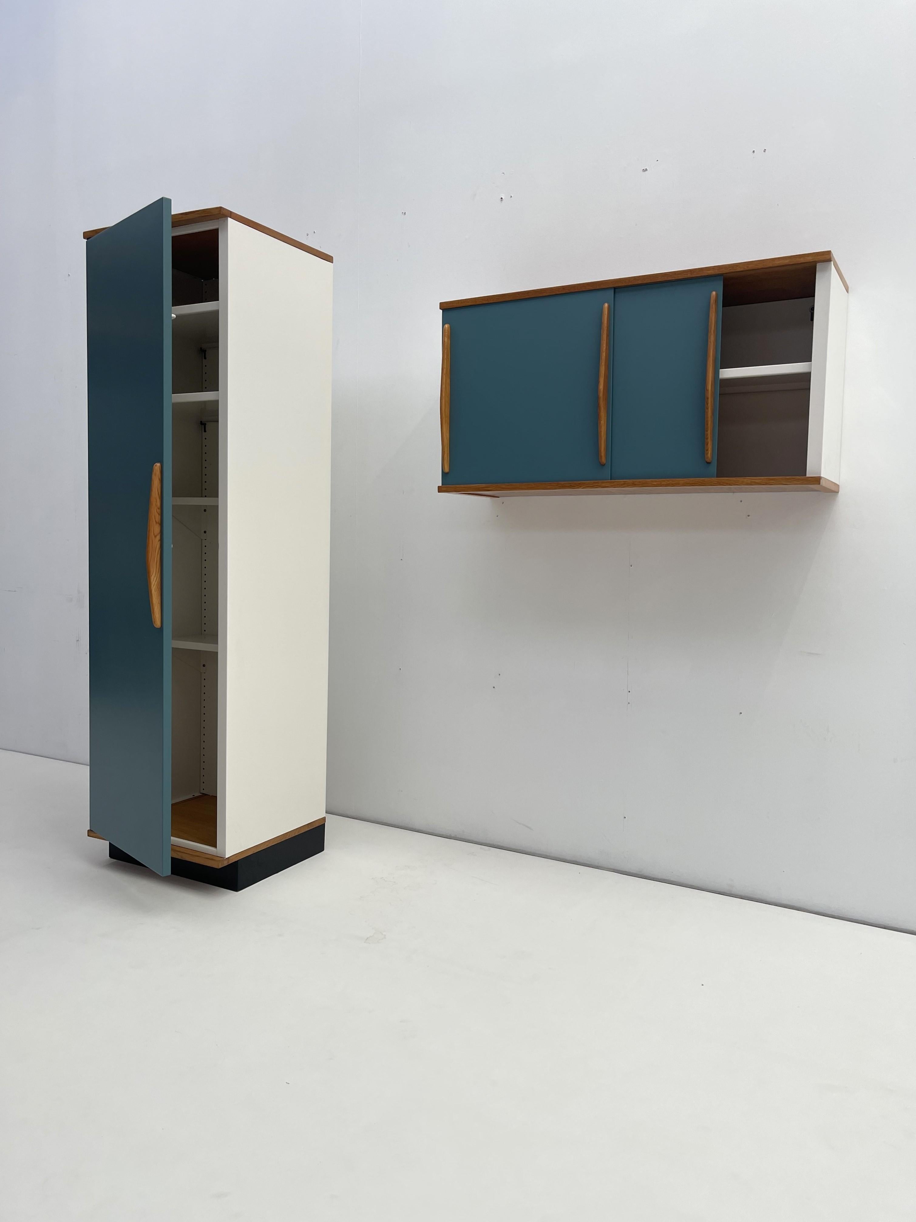 Rare set of storage cabinet from late 1950's by Willy Van der Meeren for Tubax In Good Condition For Sale In Brussels, BE