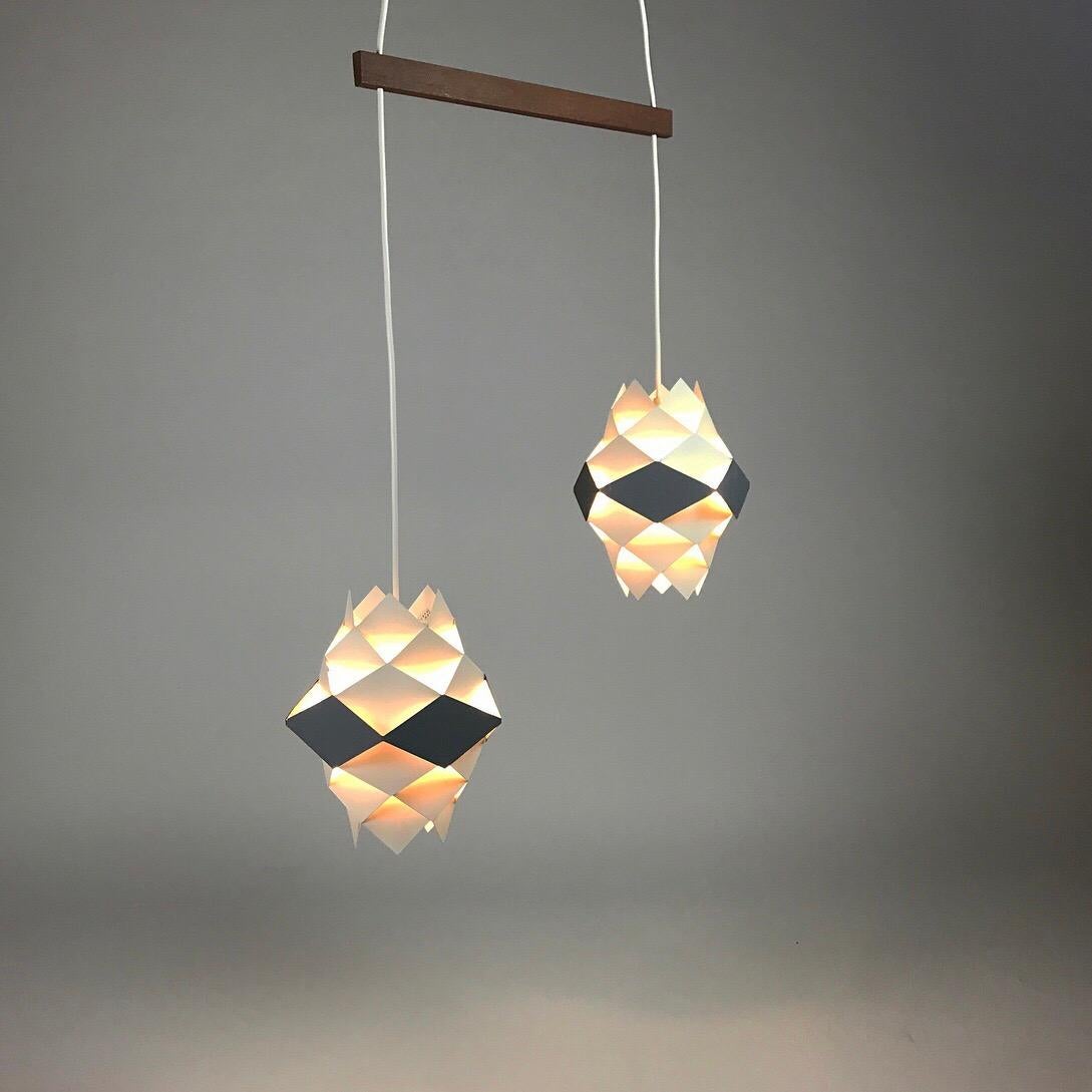 Beautiful set of Symphonie ceiling lights or wall sconces by Preben Dal for Hans Følsgaard AS, Denmark 1960s. 

You find the Symphonie light as flush mounted model or ceiling light, but finding it as wall sconces is extremely rare. 

A small