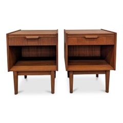 Rare Set of Teak Nightstands - 082363 Vintage Danish Mid Century