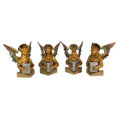 Rare Set of the Four Evangelists Depicted in Their Symbolic Animal Forms