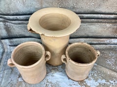 Rare Set Of Three Italian Chiminea Pots