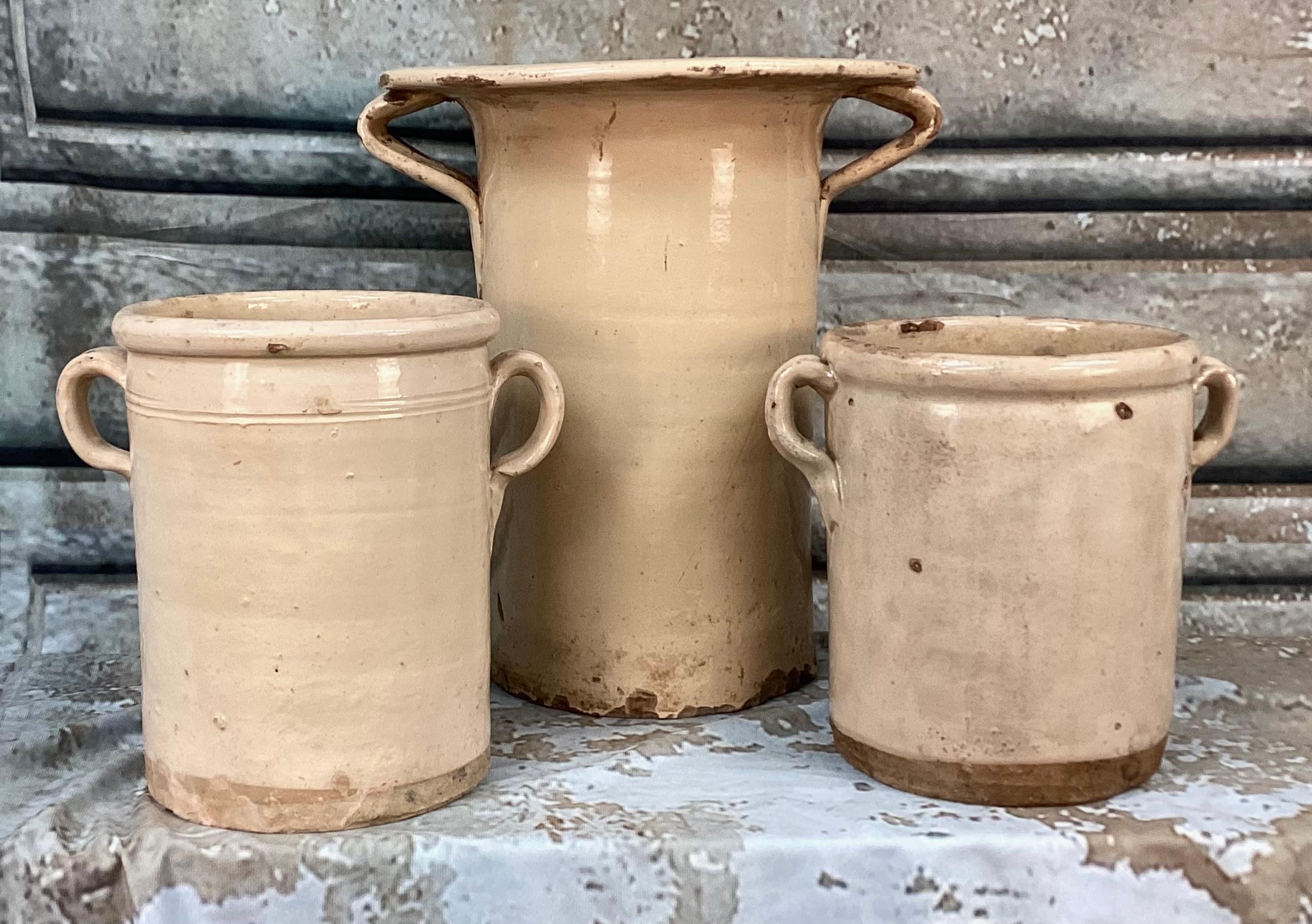 Late Victorian Rare Set Of Three Italian Chiminea Pots For Sale