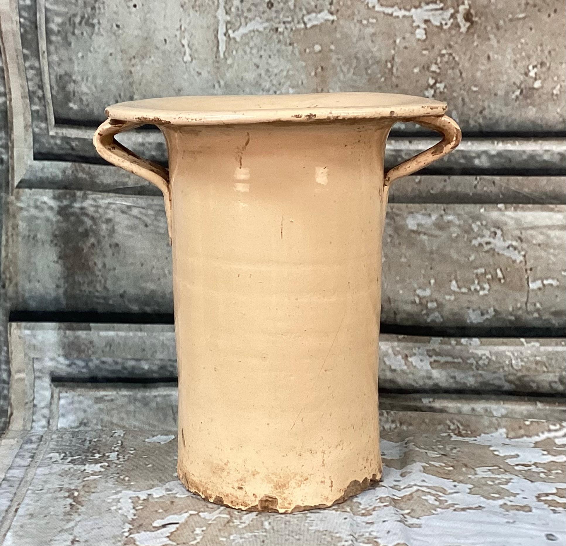 Hand-Crafted Rare Set Of Three Italian Chiminea Pots For Sale