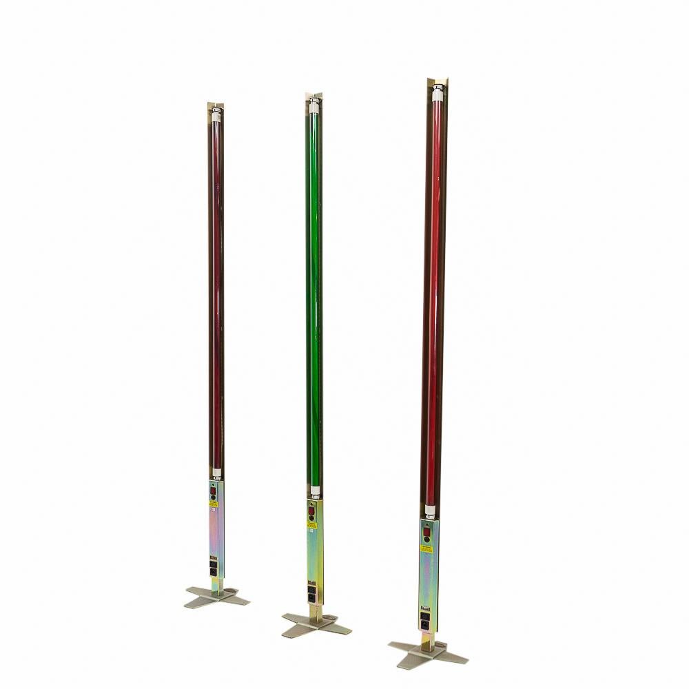 Set of three Aura floor lamps by Mark Brazier-Jones, designed during the first half of the 1990s.

Mark Brazier-Jones (UK) is known for his particular surrealistic style often referred to as neo classical or even space-age Baroque. According to