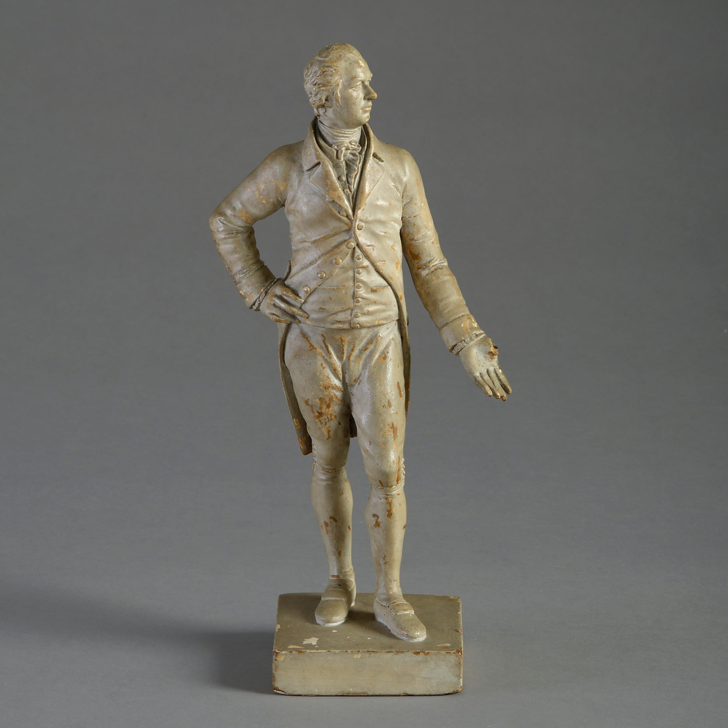 Rare Set of Three Regency Plaster Figures  In Good Condition For Sale In London, GB