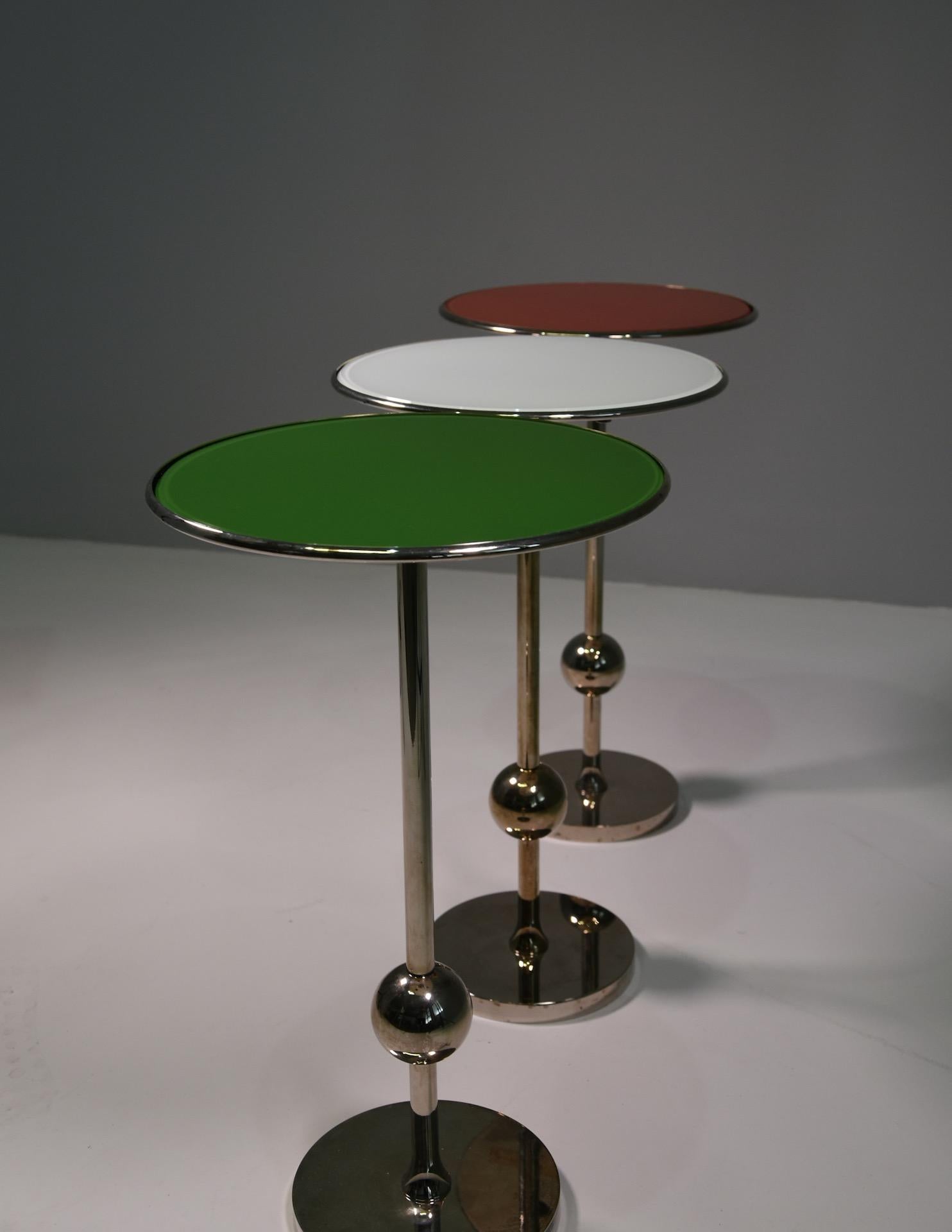 Rare Set of Three T1 Side Tables by Osvaldo Borsani I, 1950s For Sale 5