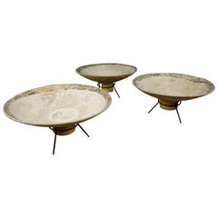 Rare Set of Three Willy Guhl Planters, from Switzerland, circa 1960