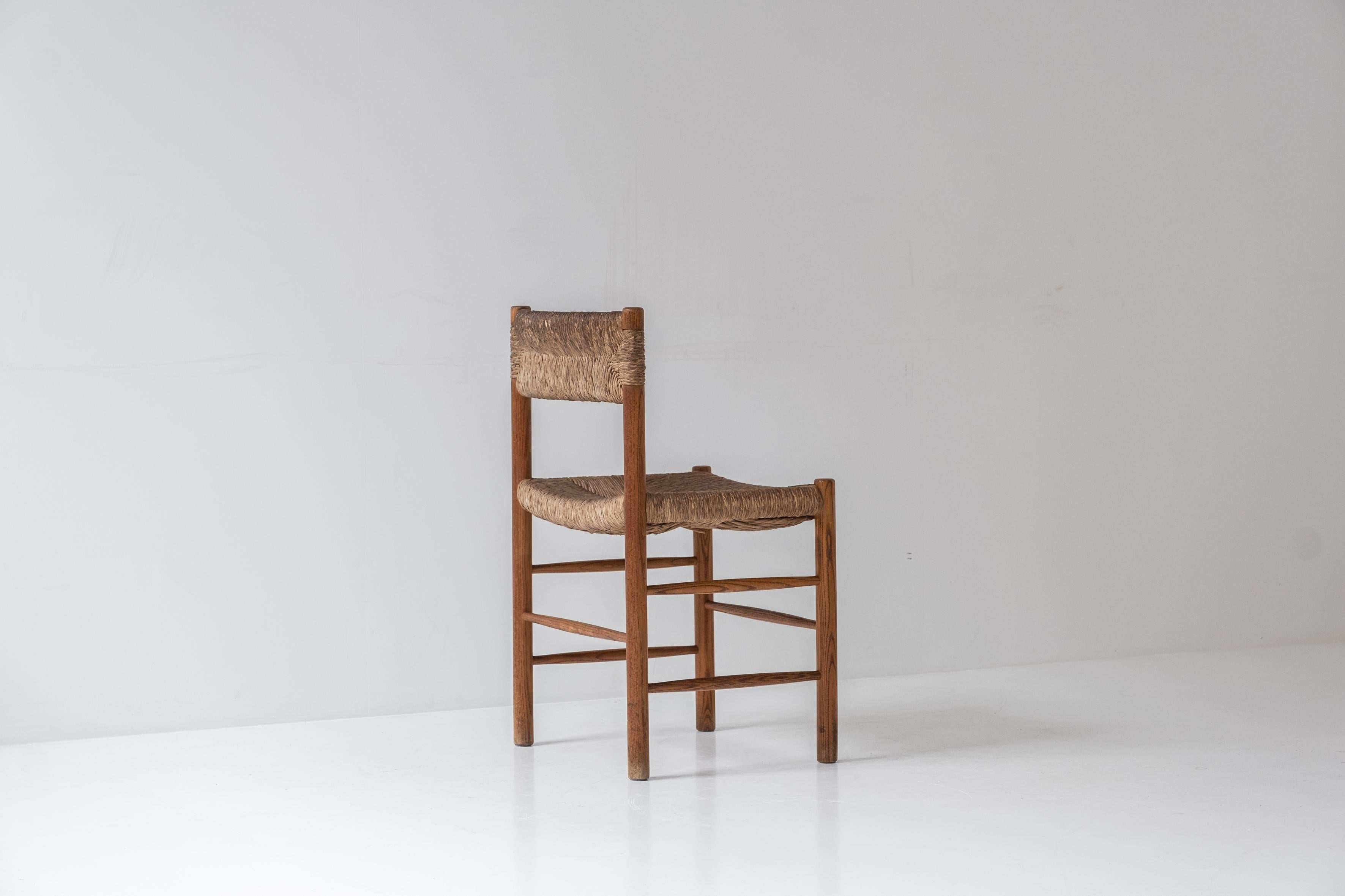 Rare set of twelve ‘Dordogne’ chairs by Charlotte Perriand for Sentou, 1960s 1