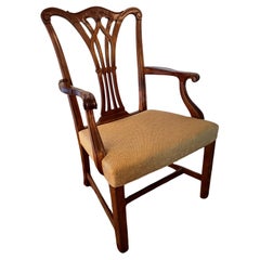 Rare Set of Twelve Mahogany Signed Federal Reserve Bank Dining Room Arm Chairs