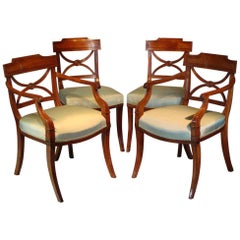 Antique Rare Set of Twenty George III Mahogany Dining Chairs