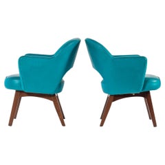 Vintage Set of Two (2) Lounge Chairs by Patrician Furniture in Original Vinyl, c. 1960s