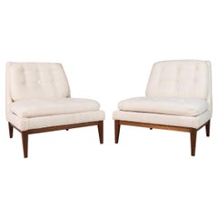 Set of Two (2) Triangular Back Armless Slipper Chairs by Selig, USA, c. 1962